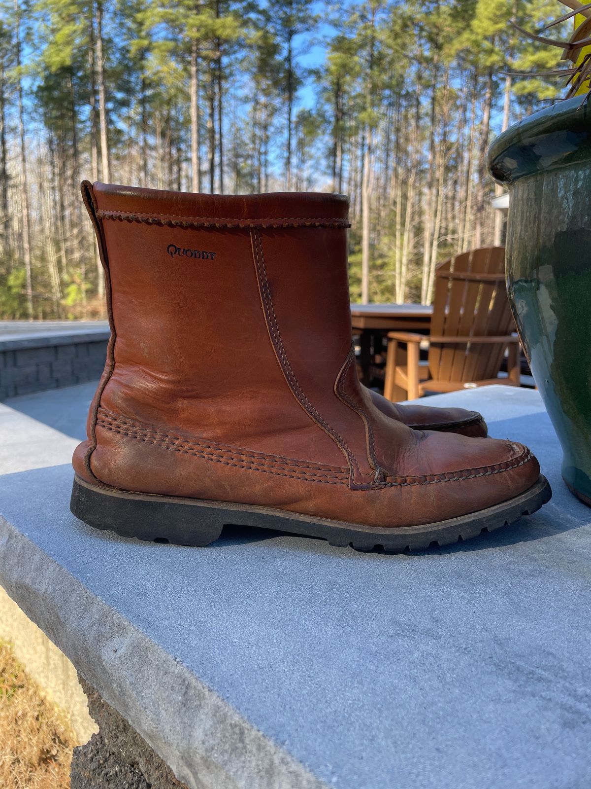 Photo by greenhead on February 5, 2024 of the Quoddy Pull On Boot in Horween Whiskey Cavalier.