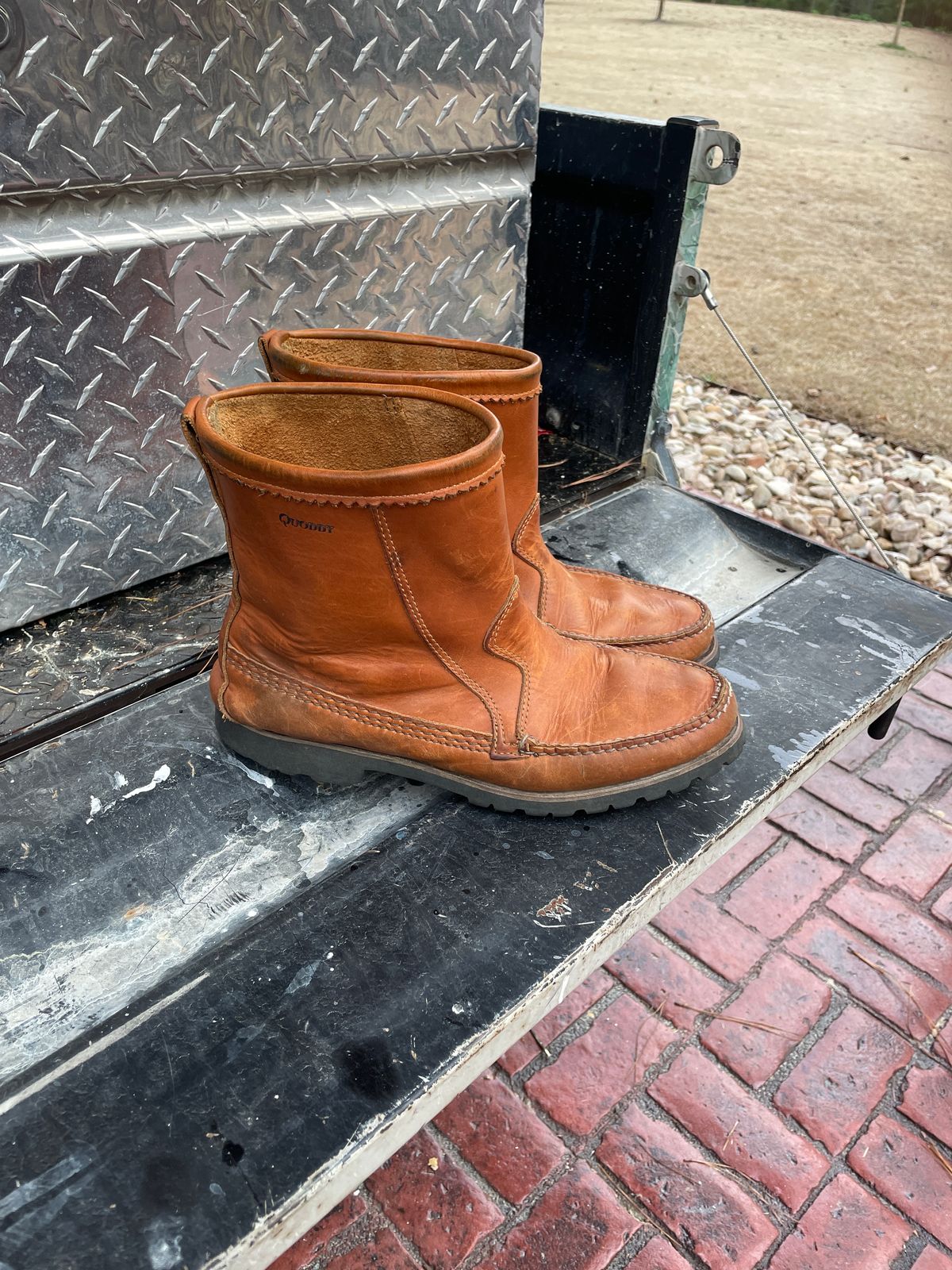 Photo by greenhead on March 3, 2024 of the Quoddy Pull On Boot in Horween Whiskey Cavalier.