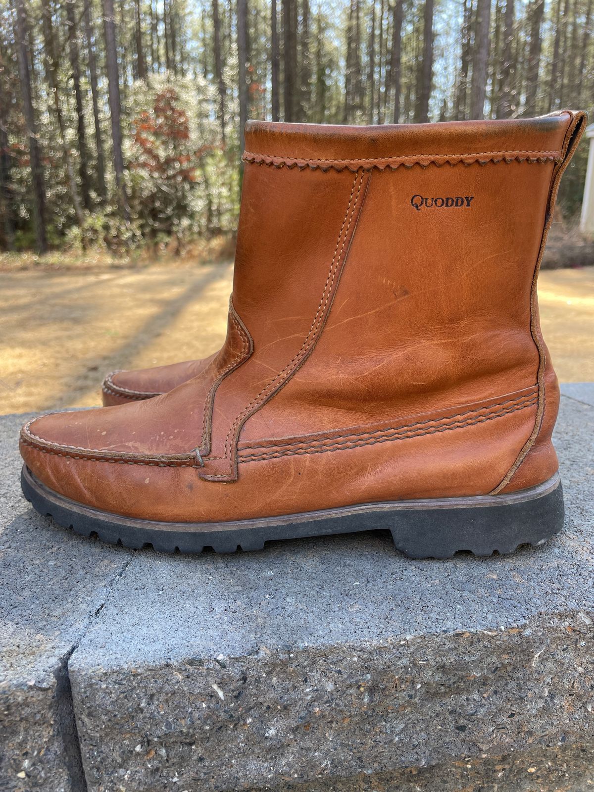 Photo by greenhead on March 3, 2024 of the Quoddy Pull On Boot in Horween Whiskey Cavalier.