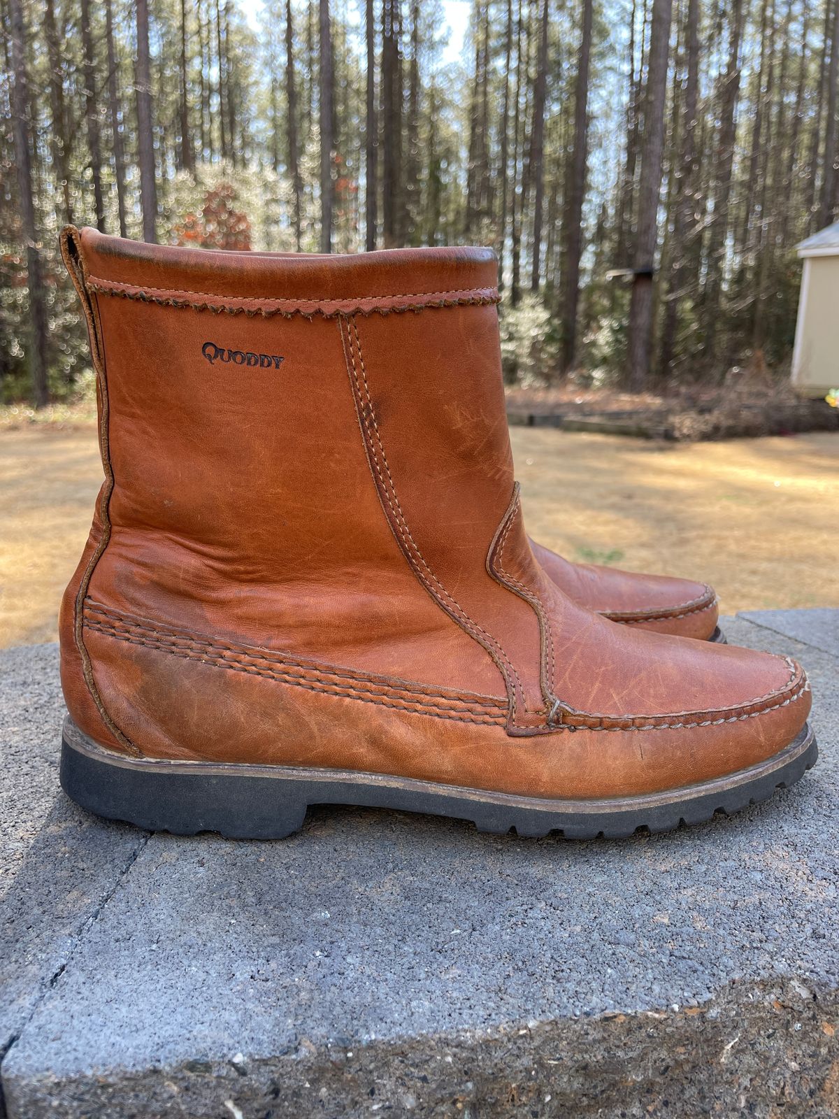 Photo by greenhead on March 3, 2024 of the Quoddy Pull On Boot in Horween Whiskey Cavalier.