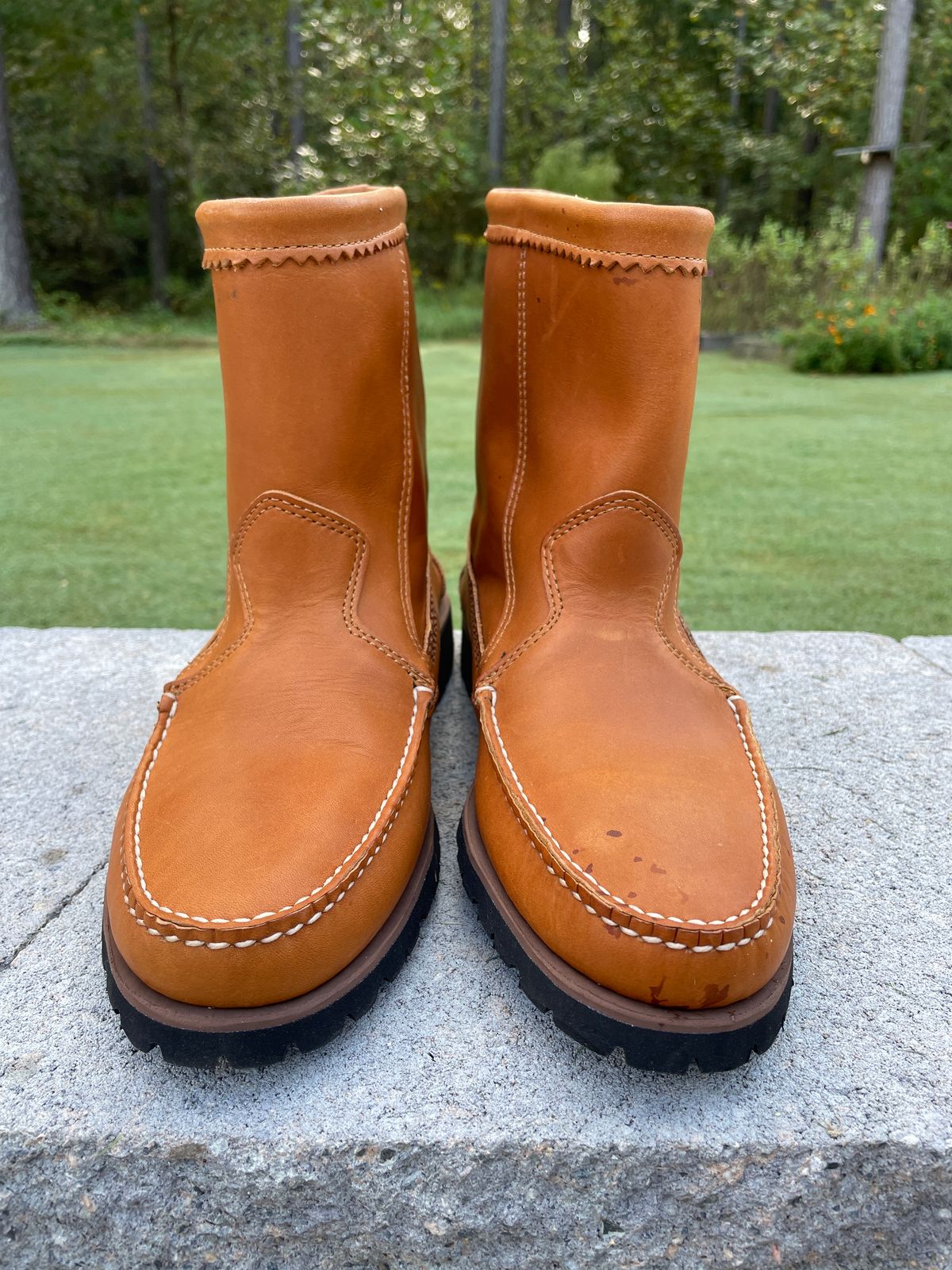 Photo by greenhead on October 3, 2023 of the Quoddy Pull On Boot in Horween Whiskey Cavalier.