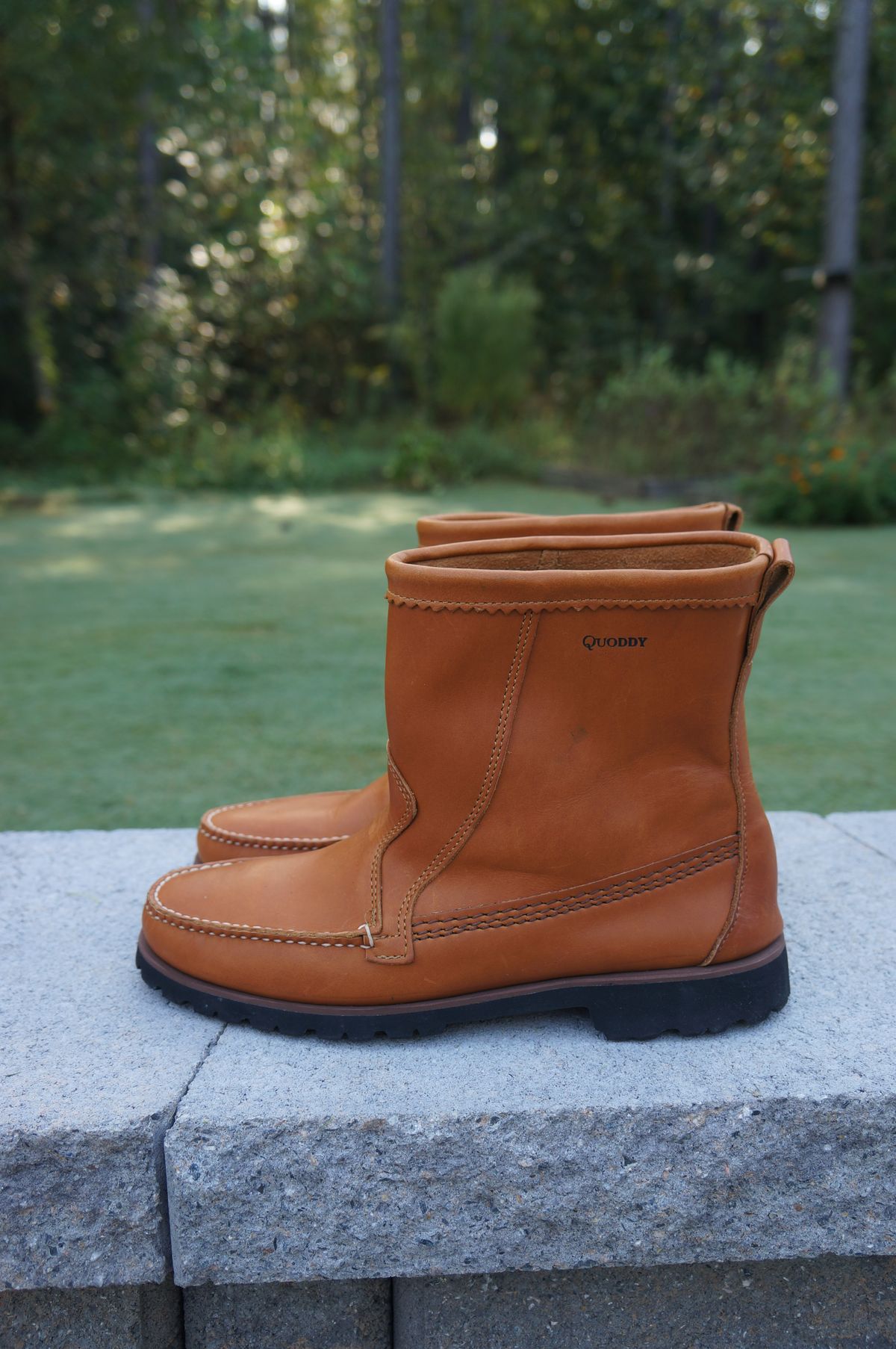 Photo by greenhead on October 3, 2023 of the Quoddy Pull On Boot in Horween Whiskey Cavalier.