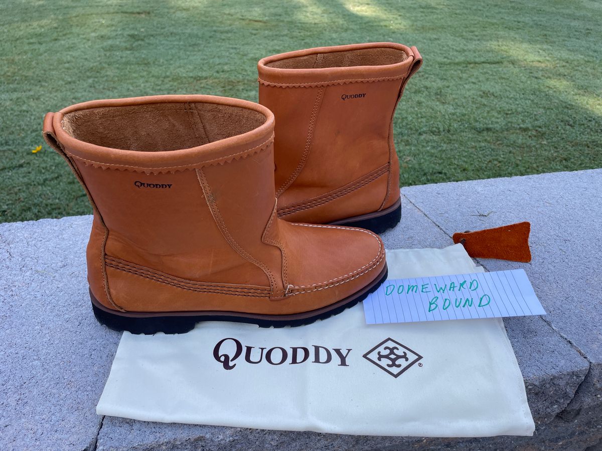 Photo by greenhead on October 3, 2023 of the Quoddy Pull On Boot in Horween Whiskey Cavalier.