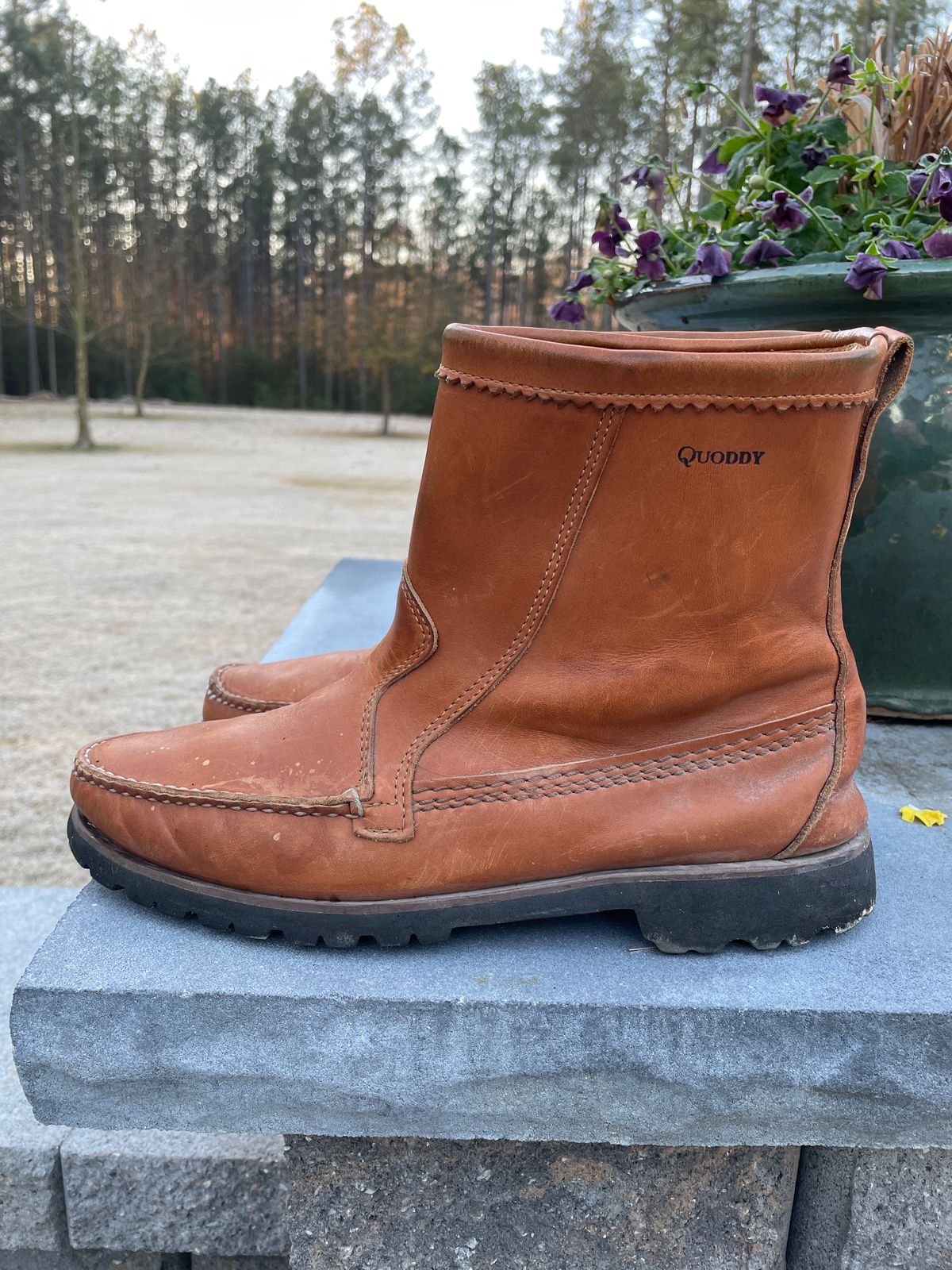 Photo by greenhead on December 5, 2023 of the Quoddy Pull On Boot in Horween Whiskey Cavalier.