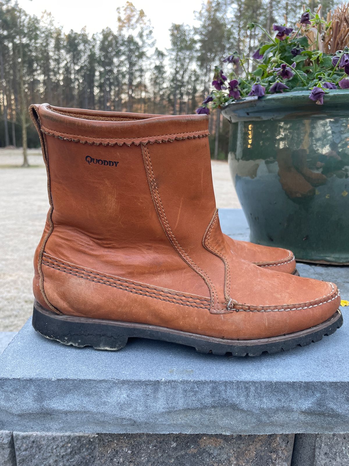 Photo by greenhead on December 5, 2023 of the Quoddy Pull On Boot in Horween Whiskey Cavalier.