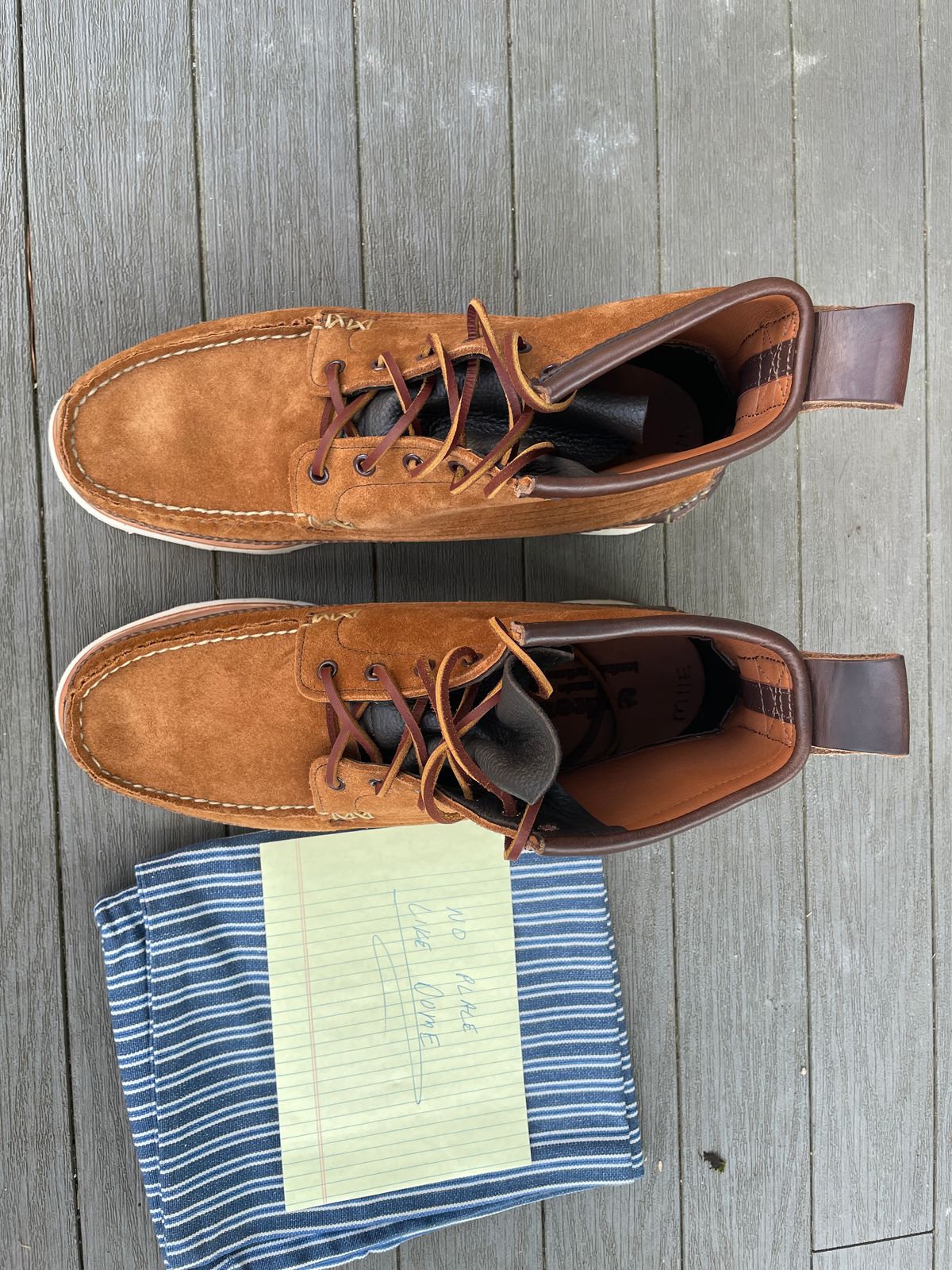 Photo by greenhead on November 1, 2022 of the Yuketen Maine Guide 6 Eye DB Boots in Horween Brown Chromexcel.