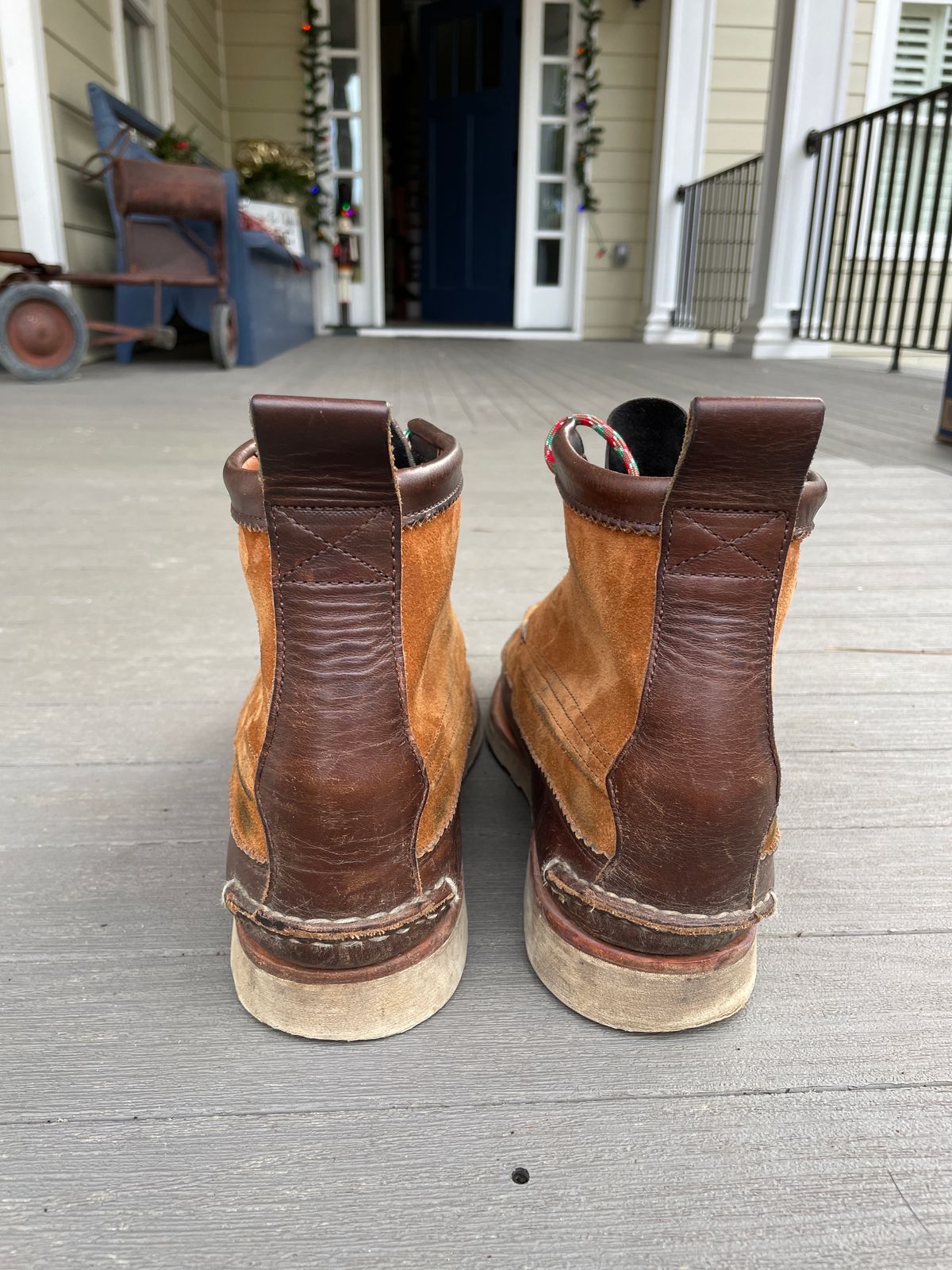 Photo by greenhead on January 3, 2023 of the Yuketen Maine Guide 6 Eye DB Boots in Horween Brown Chromexcel.