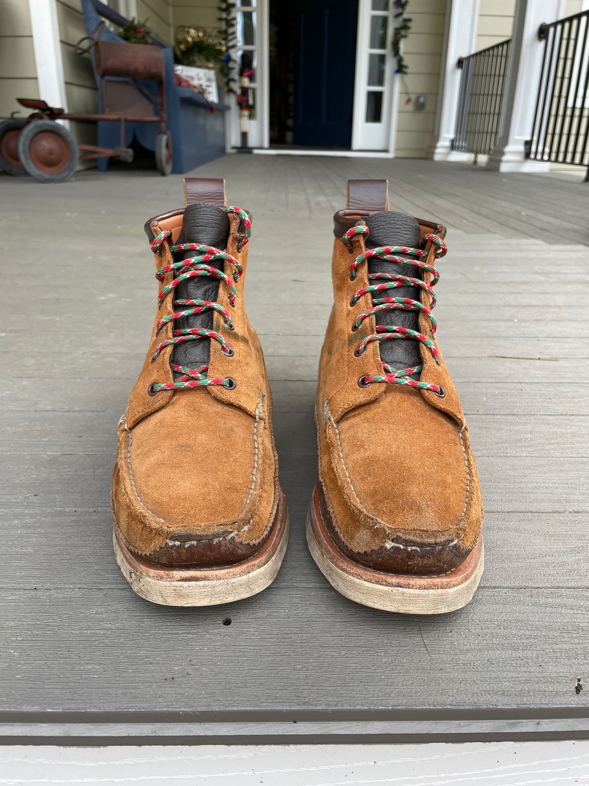 Photo by greenhead on January 3, 2023 of the Yuketen Maine Guide 6 Eye DB Boots in Horween Brown Chromexcel.