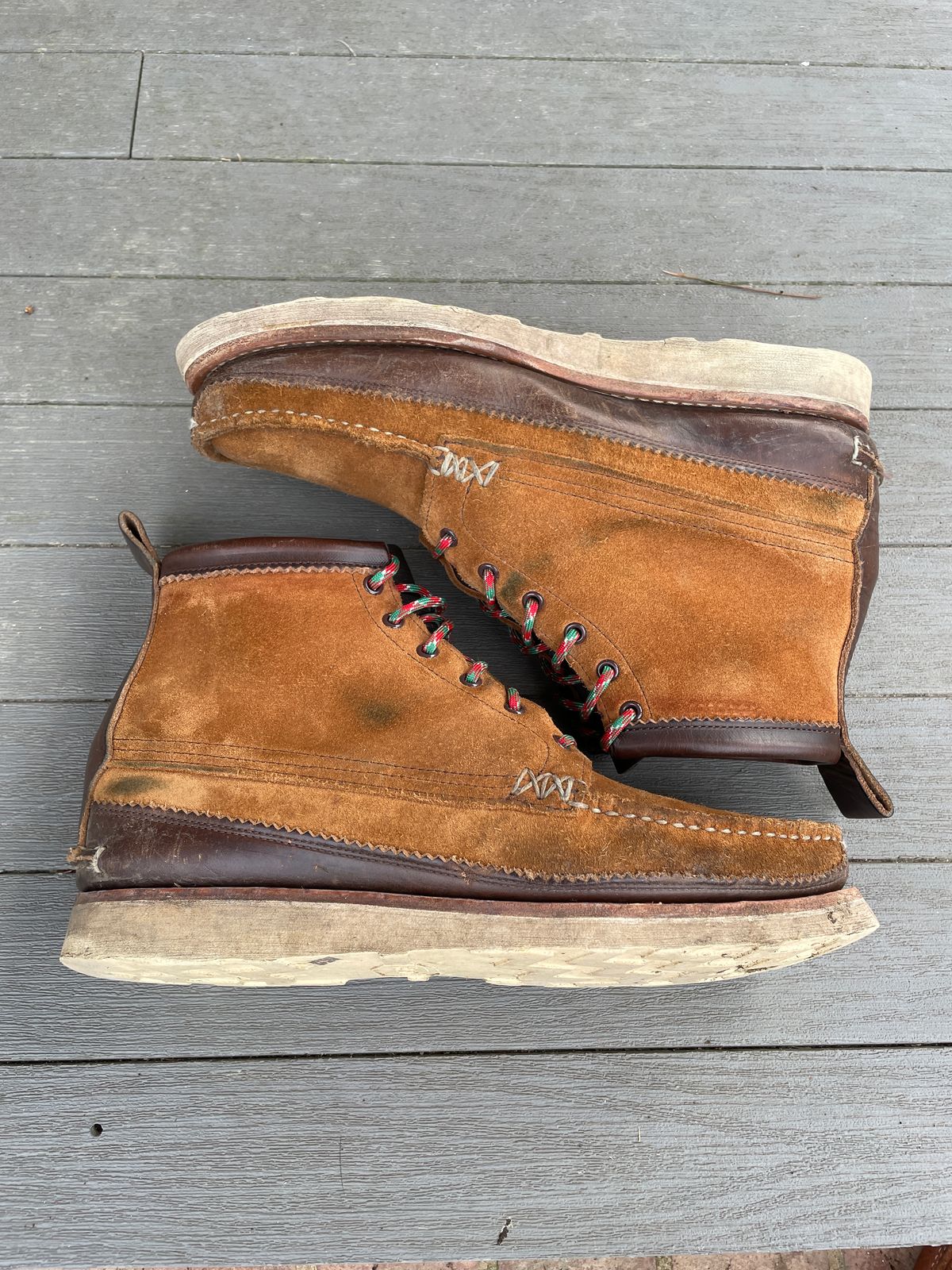 Photo by greenhead on January 3, 2023 of the Yuketen Maine Guide 6 Eye DB Boots in Horween Brown Chromexcel.