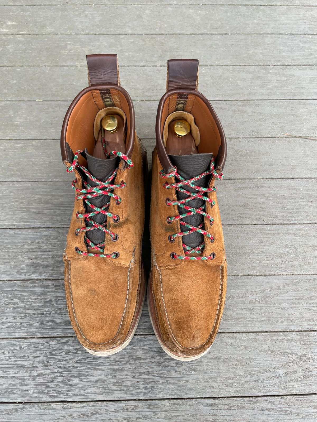 Photo by greenhead on January 3, 2023 of the Yuketen Maine Guide 6 Eye DB Boots in Horween Brown Chromexcel.