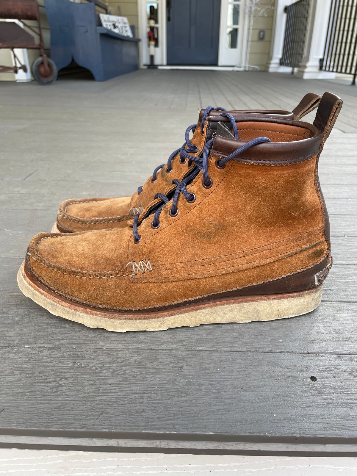 Photo by greenhead on February 3, 2023 of the Yuketen Maine Guide 6 Eye DB Boots in Horween Brown Chromexcel.