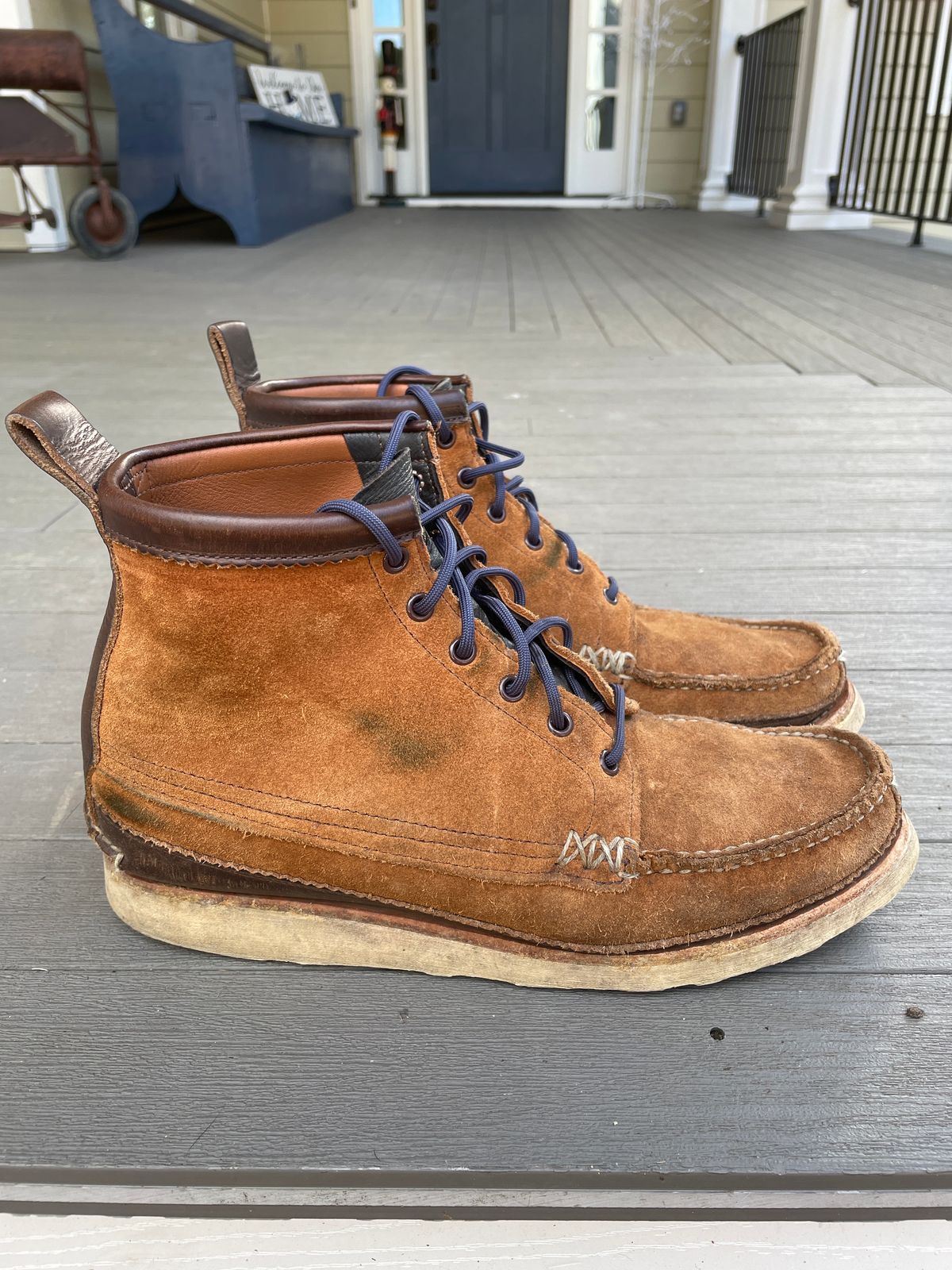 Photo by greenhead on February 3, 2023 of the Yuketen Maine Guide 6 Eye DB Boots in Horween Brown Chromexcel.