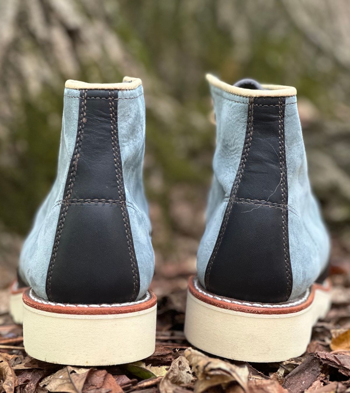 Photo by lee.goodson on October 1, 2024 of the Red Wing 6-Inch Classic Moc in Mulri-Indigo.