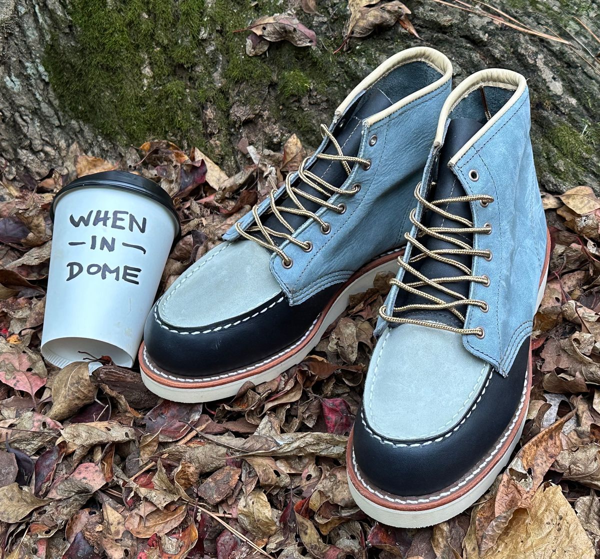 Photo by lee.goodson on November 3, 2024 of the Red Wing 6-Inch Classic Moc in Mulri-Indigo.