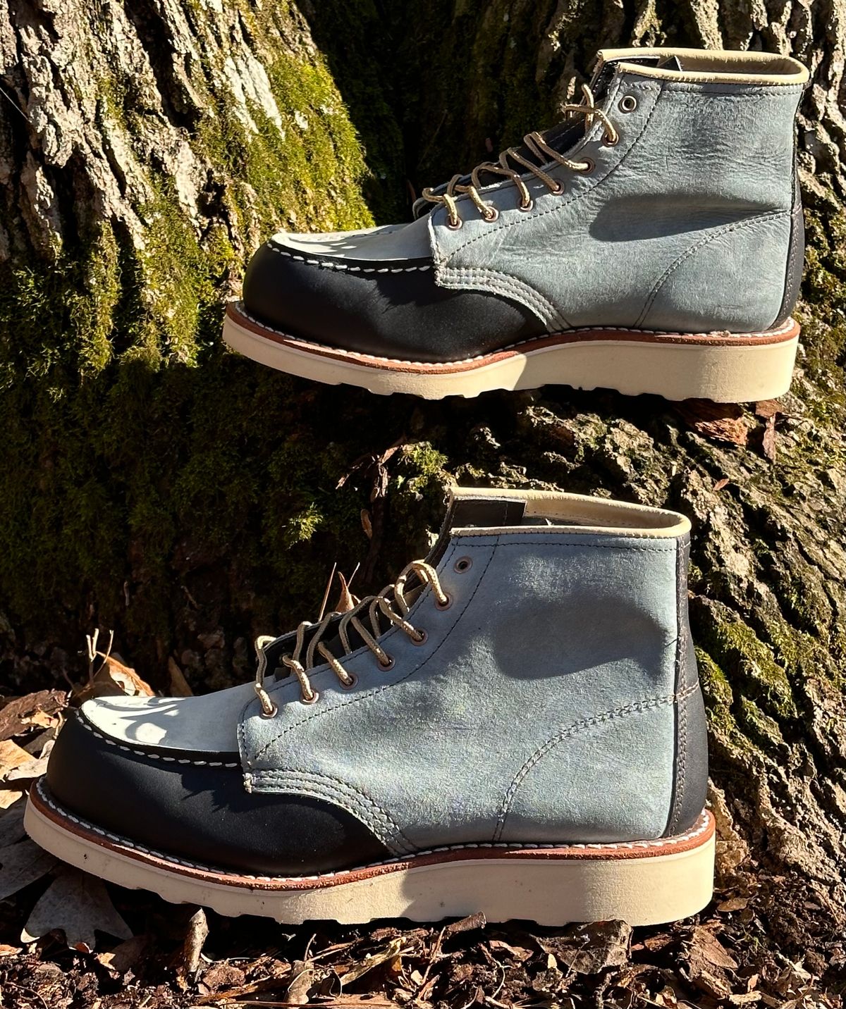 Photo by lee.goodson on February 1, 2025 of the Red Wing 6-Inch Classic Moc in Mulri-Indigo.