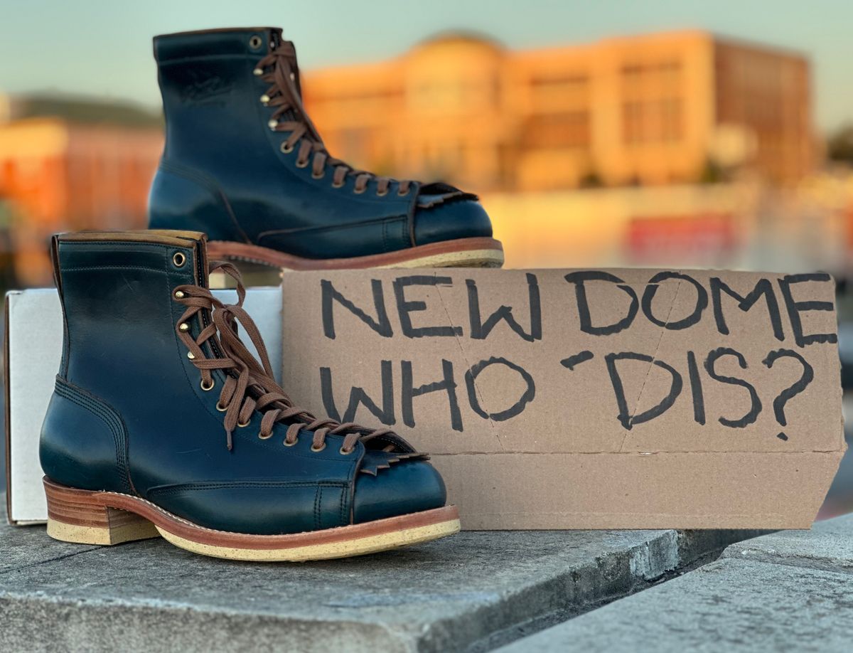 Photo by lee.goodson on October 1, 2025 of the Role Club Lace to Toe in Horween Navy Chromexcel.