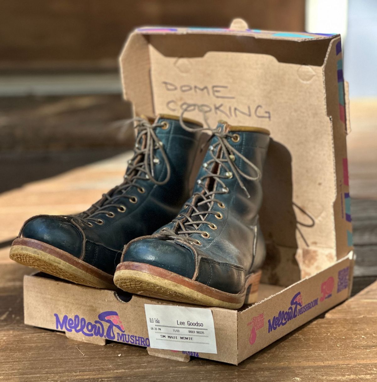 Photo by lee.goodson on November 4, 2025 of the Role Club Lace to Toe in Horween Navy Chromexcel.