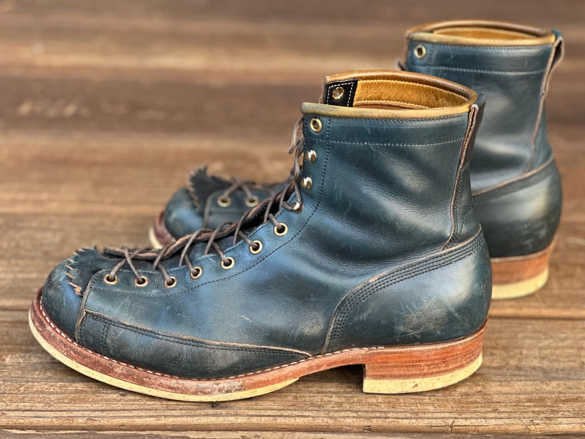 Photo by lee.goodson on January 27, 2026 of the Role Club Lace to Toe in Horween Navy Chromexcel.