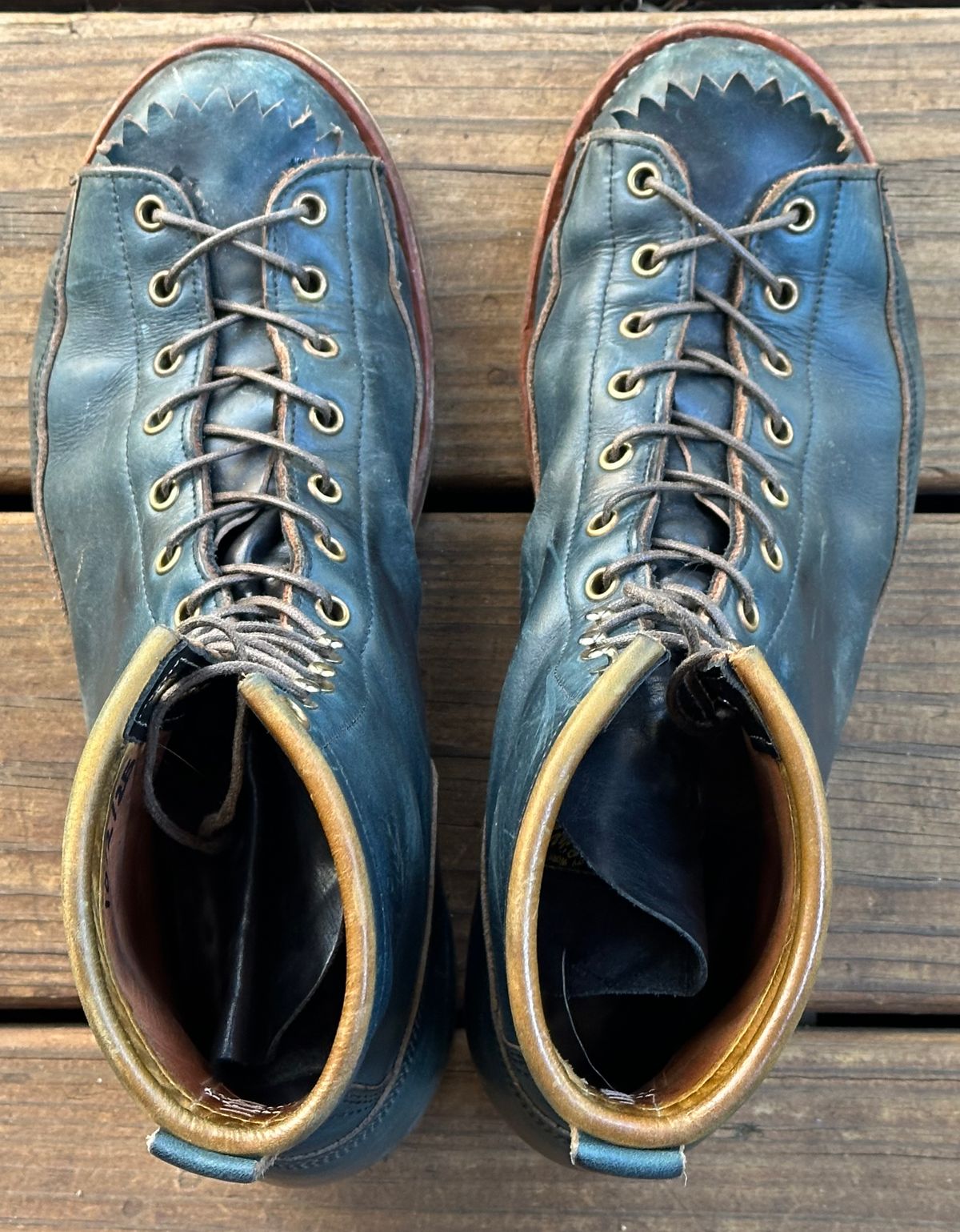 Photo by lee.goodson on January 27, 2026 of the Role Club Lace to Toe in Horween Navy Chromexcel.