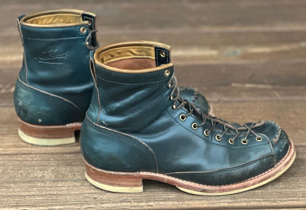 Photo by lee.goodson on March 1, 2026 of the Role Club Lace to Toe in Horween Navy Chromexcel.