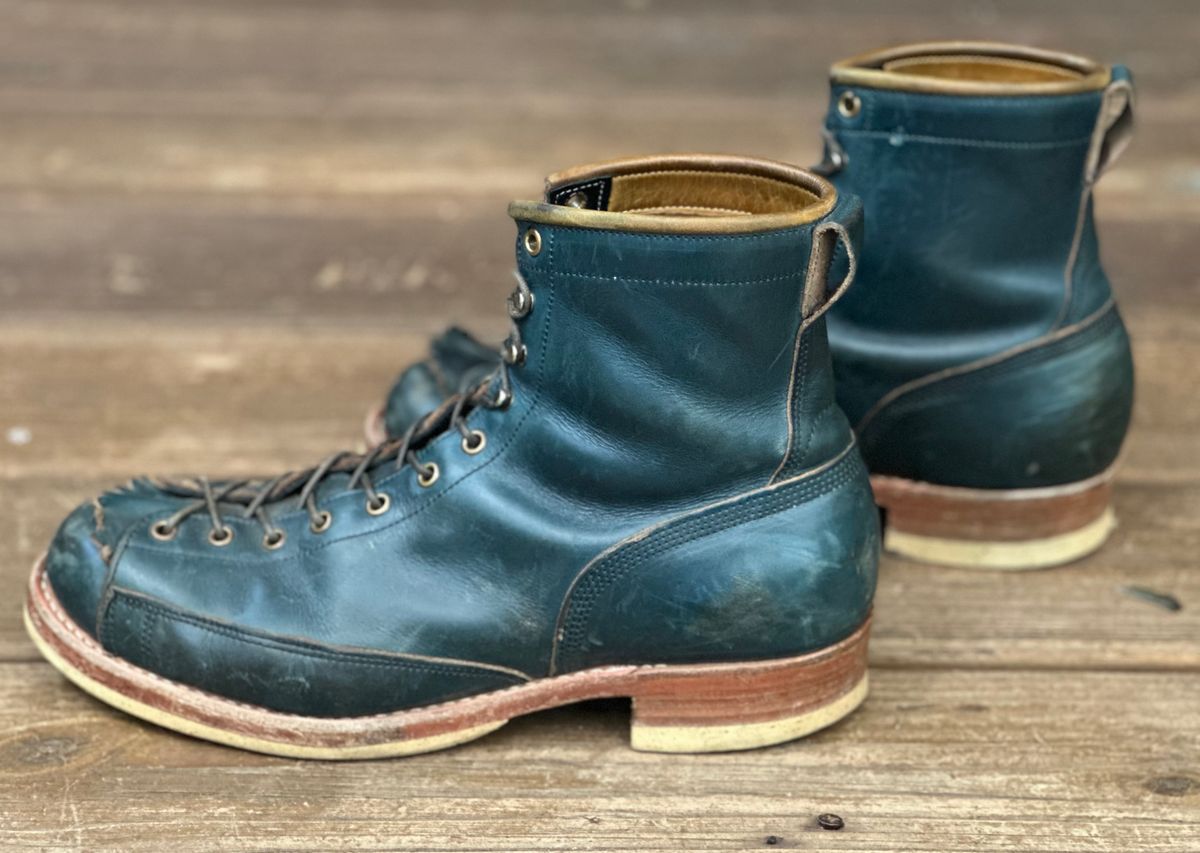 Photo by lee.goodson on March 31, 2026 of the Role Club Lace to Toe in Horween Navy Chromexcel.