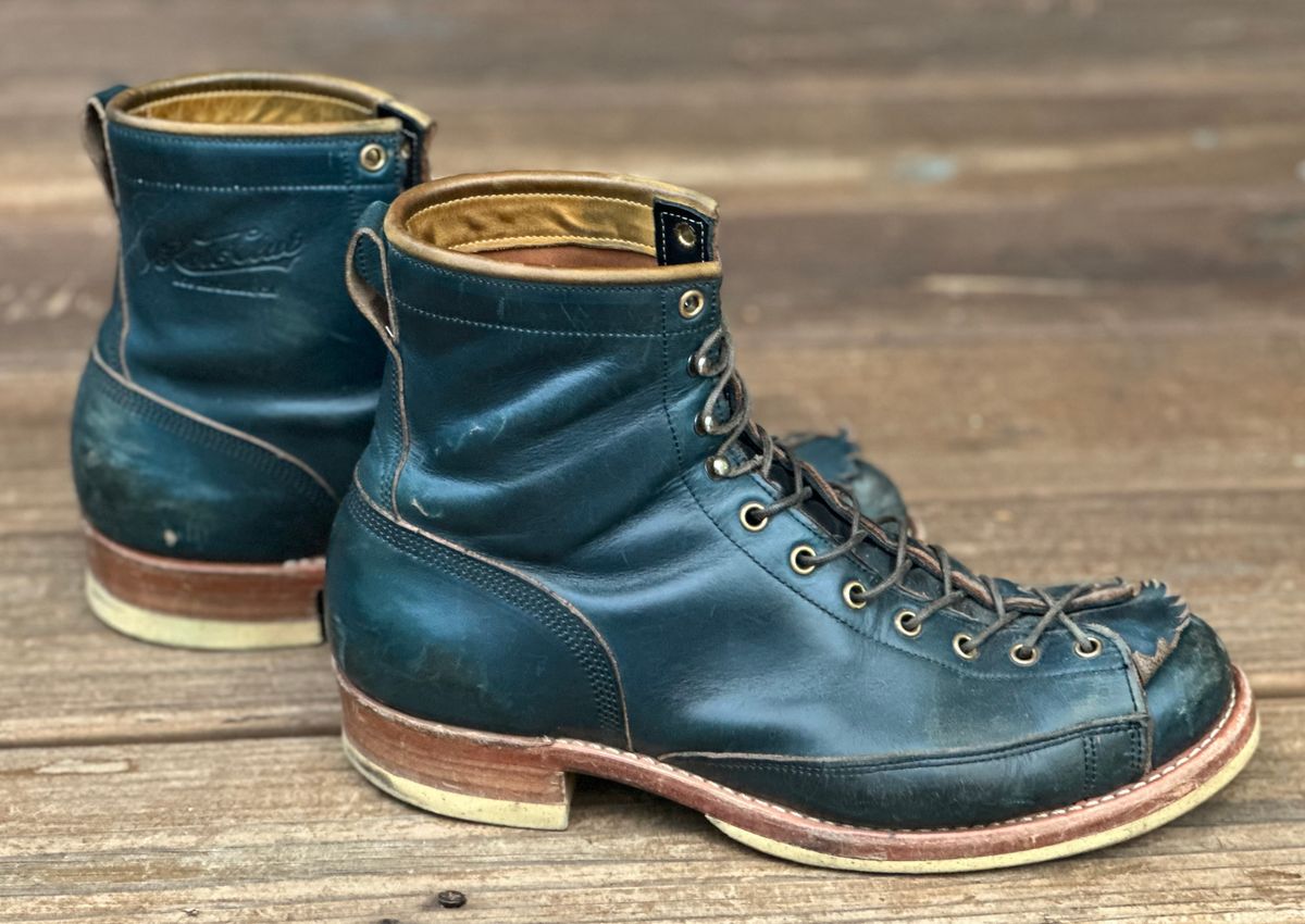 Photo by lee.goodson on March 31, 2026 of the Role Club Lace to Toe in Horween Navy Chromexcel.