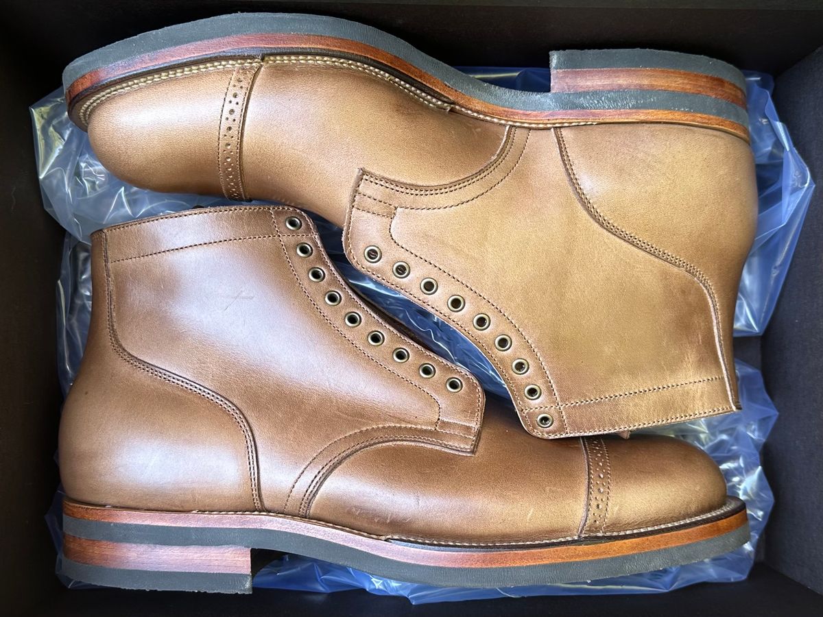 Photo by lee.goodson on September 30, 2023 of the Viberg Service Boot in Horween Natural Chromexcel.