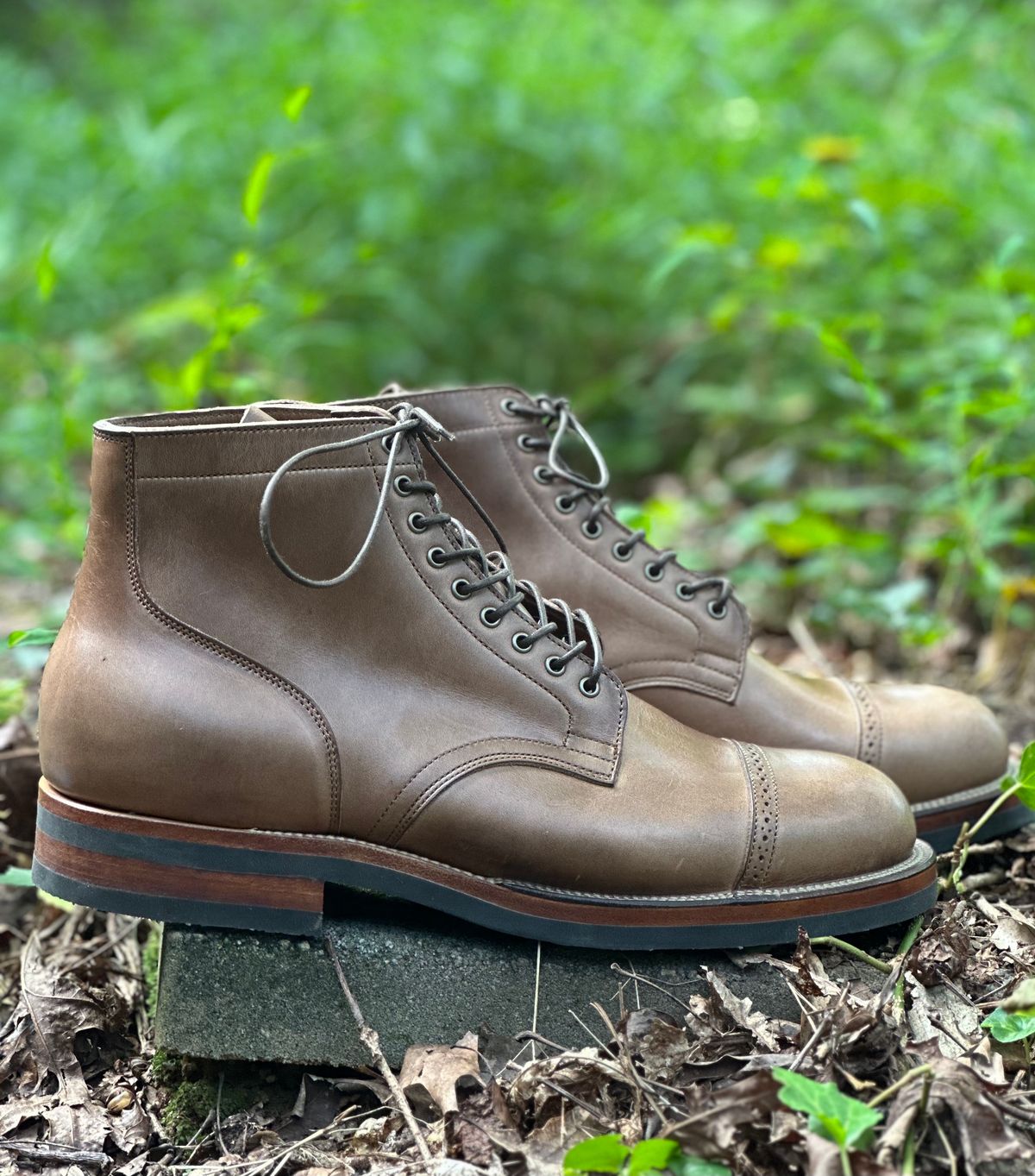 Photo by lee.goodson on October 1, 2023 of the Viberg Service Boot in Horween Natural Chromexcel.