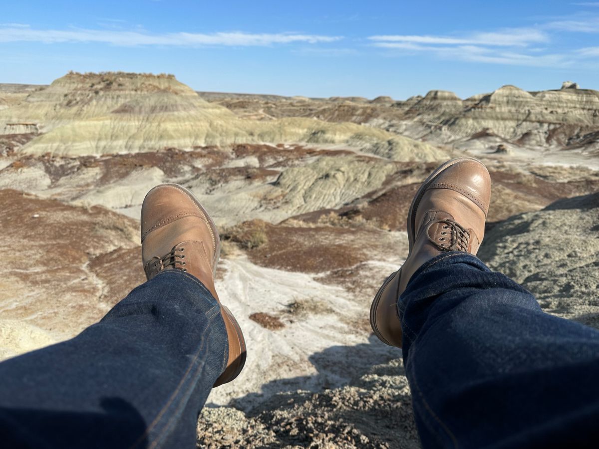 Photo by lee.goodson on October 10, 2023 of the Viberg Service Boot in Horween Natural Chromexcel.