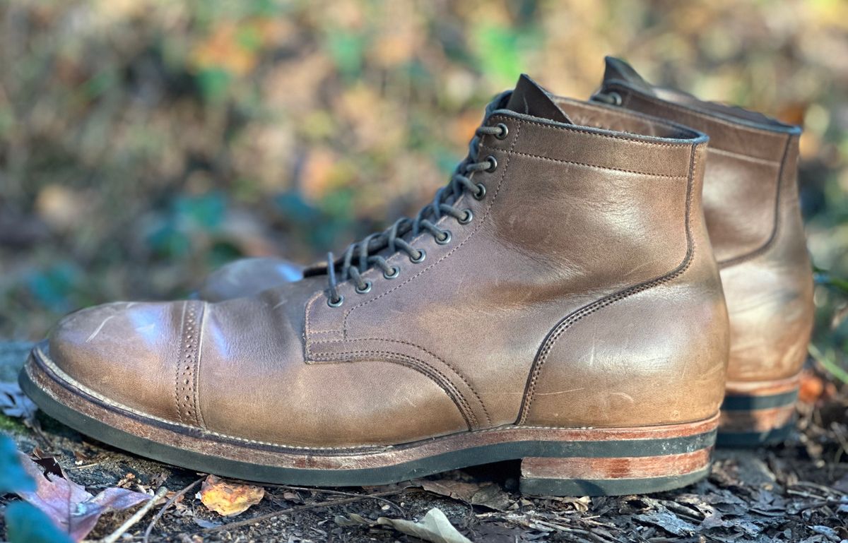 Photo by lee.goodson on November 4, 2023 of the Viberg Service Boot in Horween Natural Chromexcel.