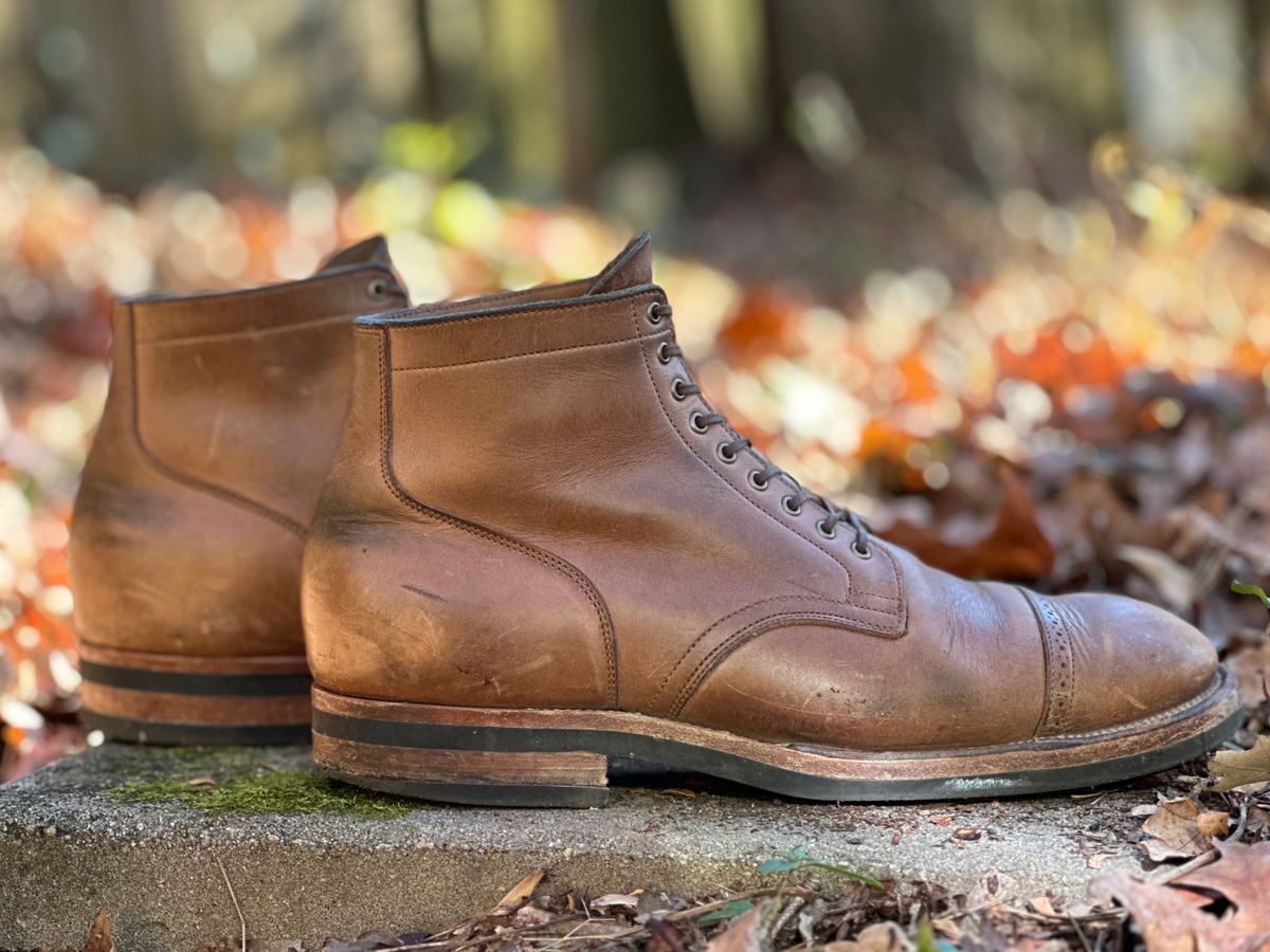Photo by lee.goodson on December 2, 2023 of the Viberg Service Boot in Horween Natural Chromexcel.
