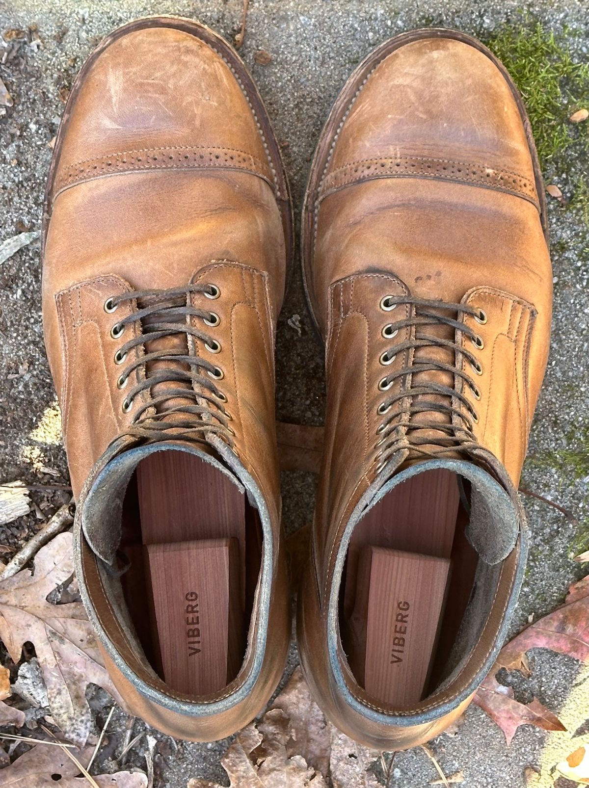 Photo by lee.goodson on December 2, 2023 of the Viberg Service Boot in Horween Natural Chromexcel.