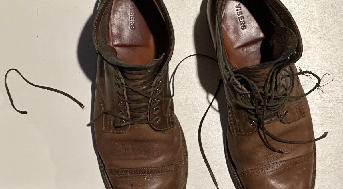 Photo by lee.goodson on December 12, 2023 of the Viberg Service Boot in Horween Natural Chromexcel.