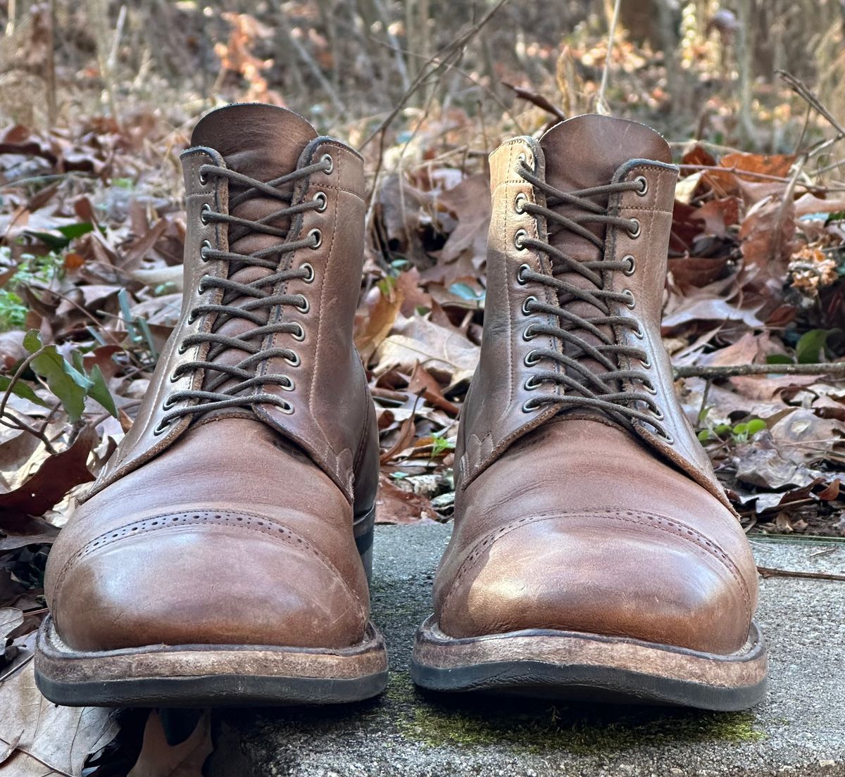 Photo by lee.goodson on January 1, 2024 of the Viberg Service Boot in Horween Natural Chromexcel.