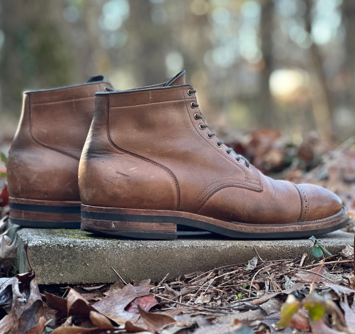 Photo by lee.goodson on January 1, 2024 of the Viberg Service Boot in Horween Natural Chromexcel.