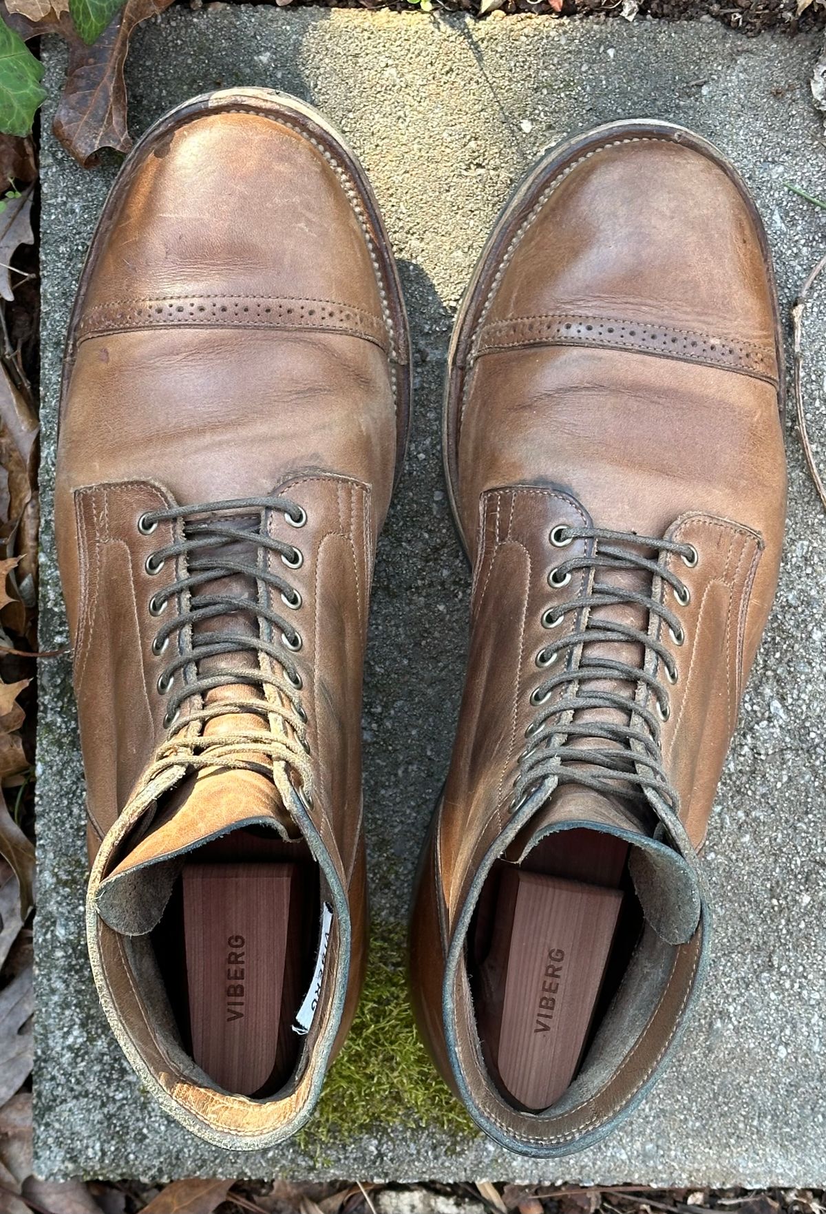 Photo by lee.goodson on January 1, 2024 of the Viberg Service Boot in Horween Natural Chromexcel.