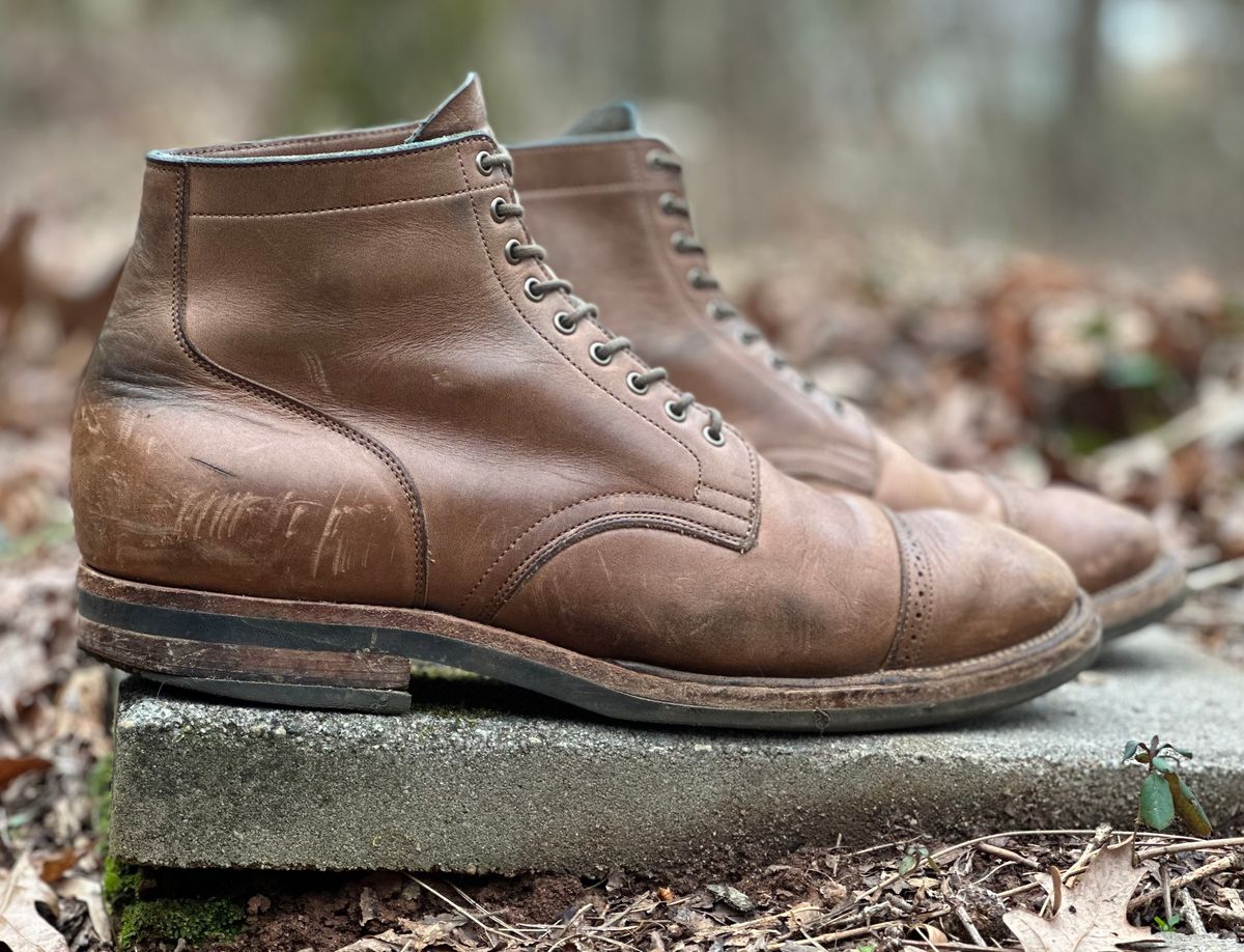 Photo by lee.goodson on February 4, 2024 of the Viberg Service Boot in Horween Natural Chromexcel.