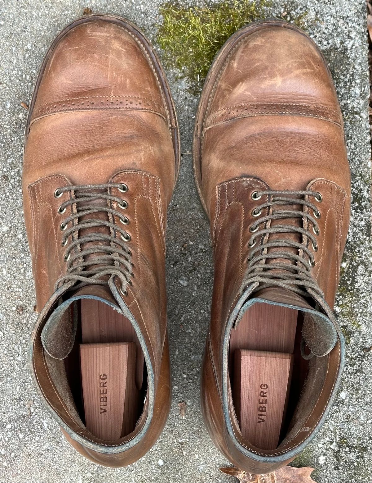 Photo by lee.goodson on February 4, 2024 of the Viberg Service Boot in Horween Natural Chromexcel.