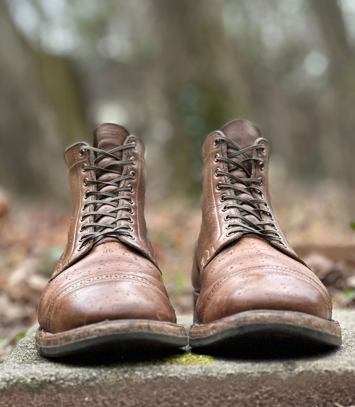 Photo by lee.goodson on March 2, 2024 of the Viberg Service Boot in Horween Natural Chromexcel.