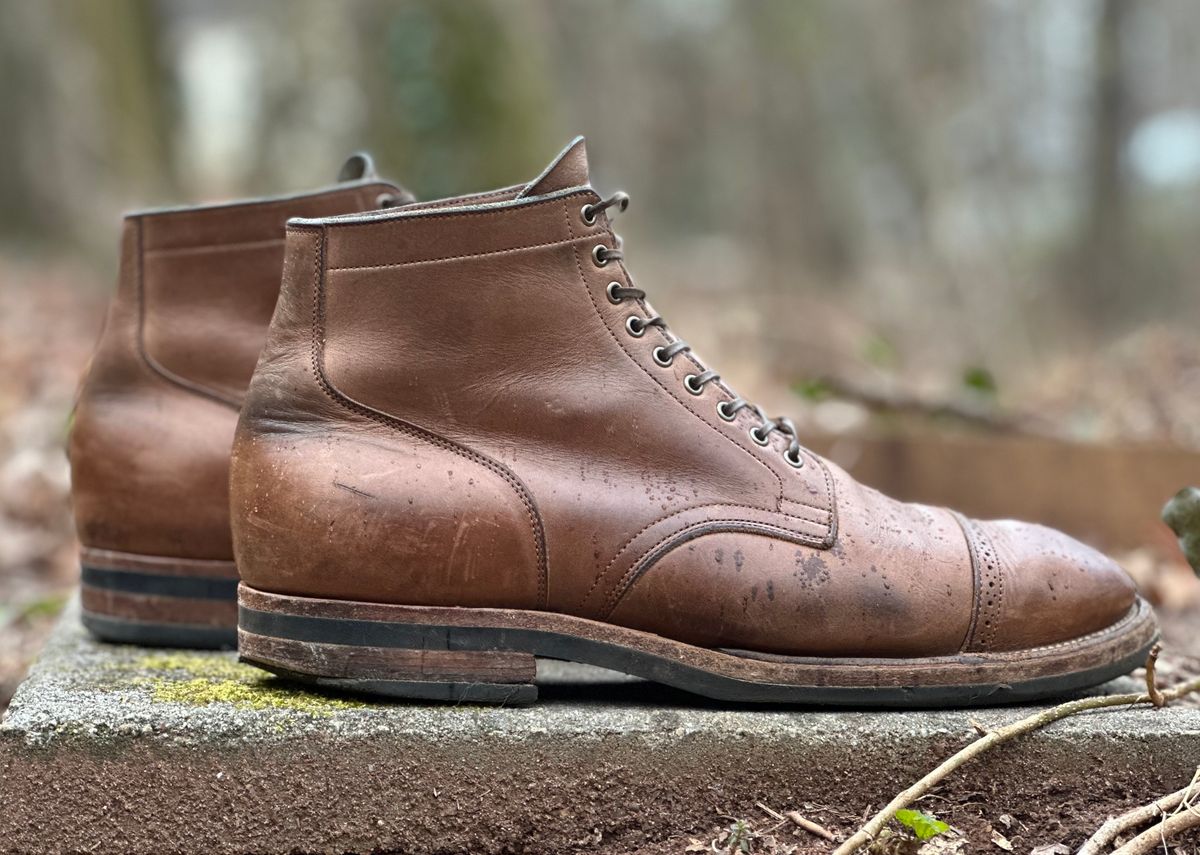Photo by lee.goodson on March 2, 2024 of the Viberg Service Boot in Horween Natural Chromexcel.