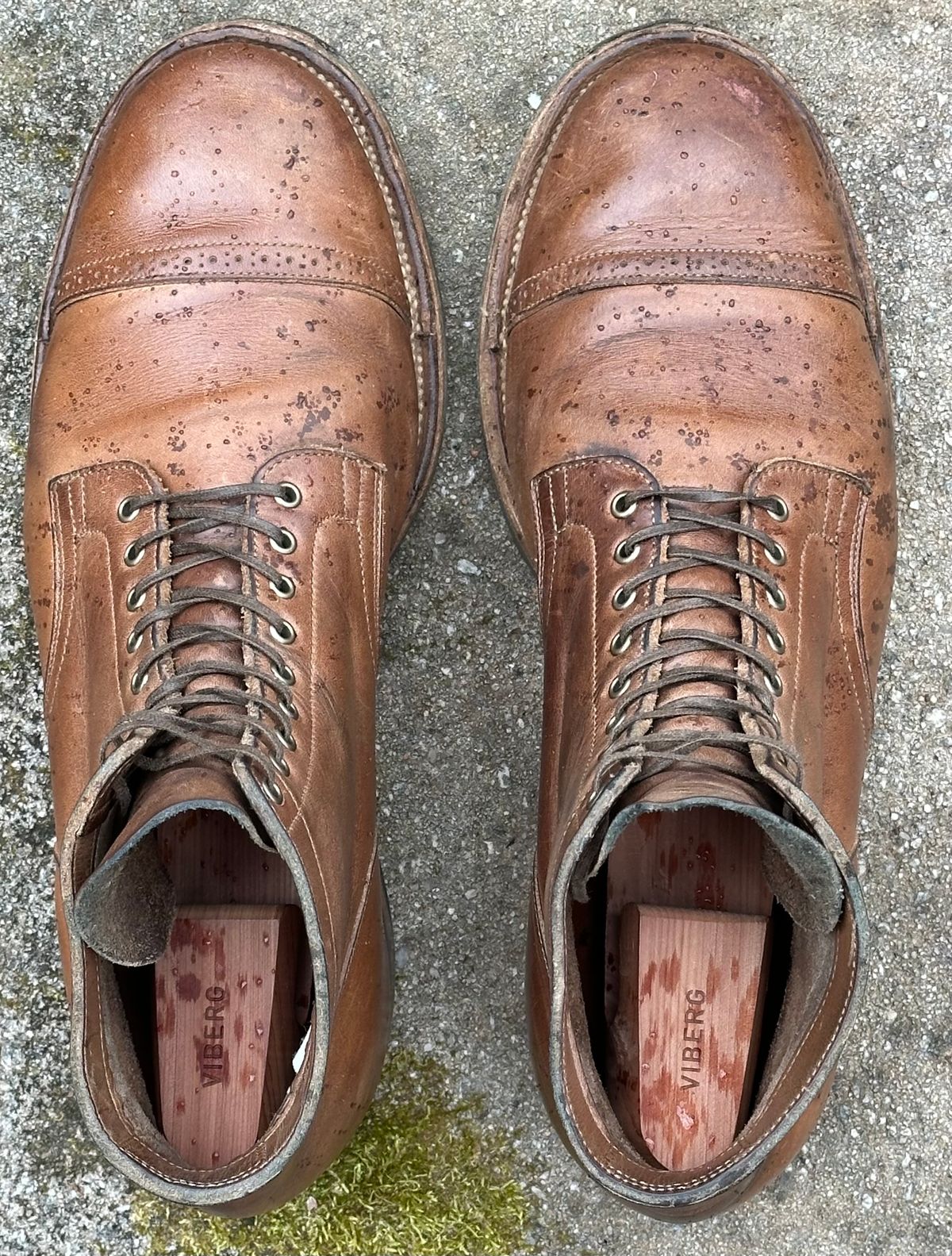 Photo by lee.goodson on March 2, 2024 of the Viberg Service Boot in Horween Natural Chromexcel.