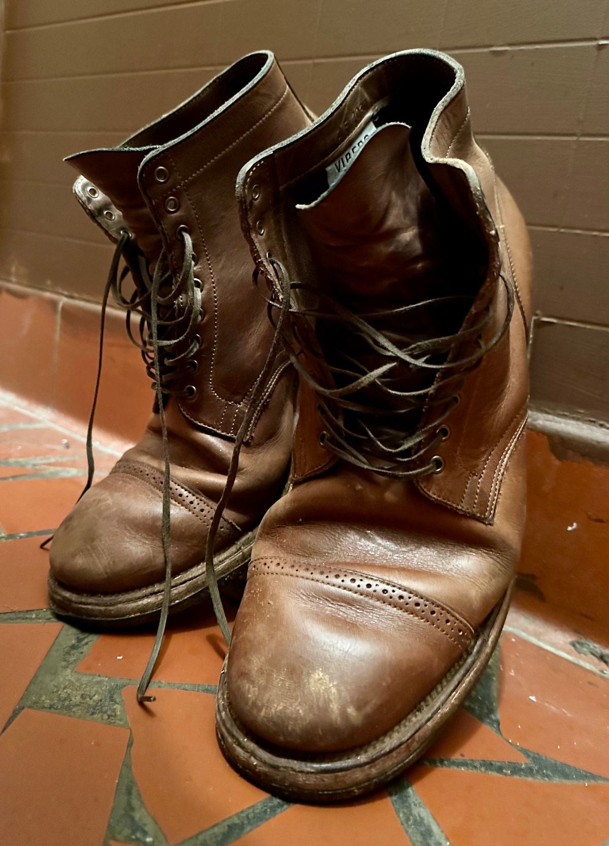 Photo by lee.goodson on April 4, 2024 of the Viberg Service Boot in Horween Natural Chromexcel.