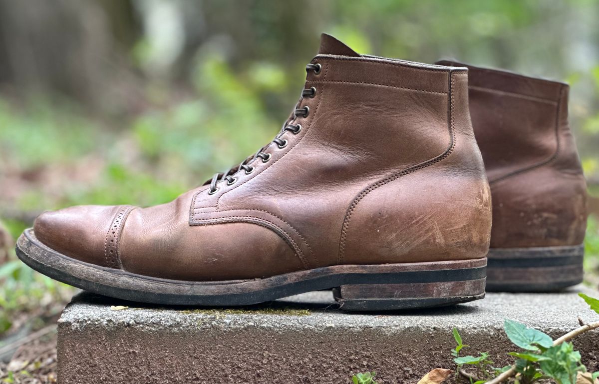 Photo by lee.goodson on April 4, 2024 of the Viberg Service Boot in Horween Natural Chromexcel.