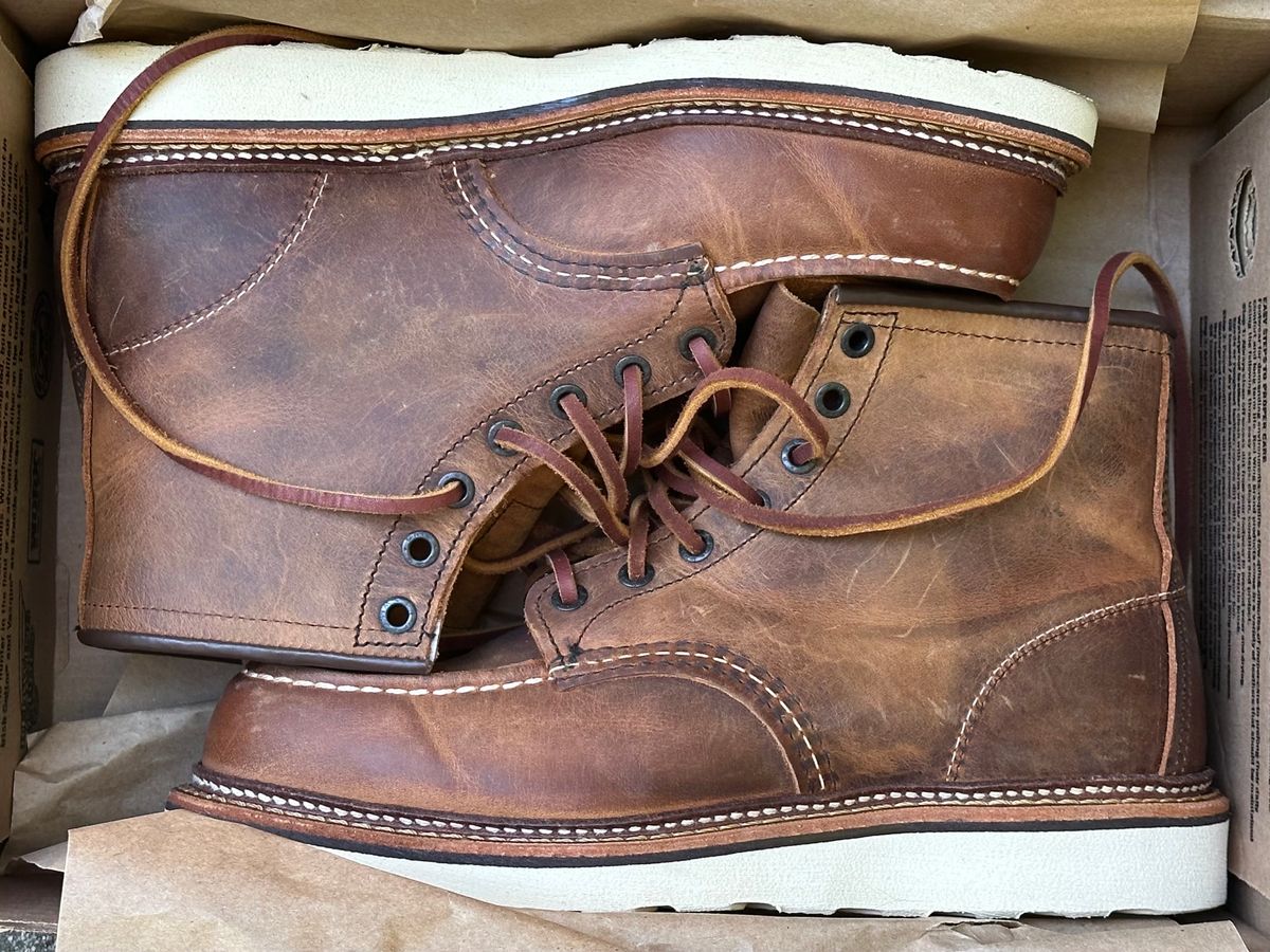 Photo by lee.goodson on September 30, 2023 of the Red Wing 6-Inch Classic Moc in S.B. Foot Copper Rough and Tough.