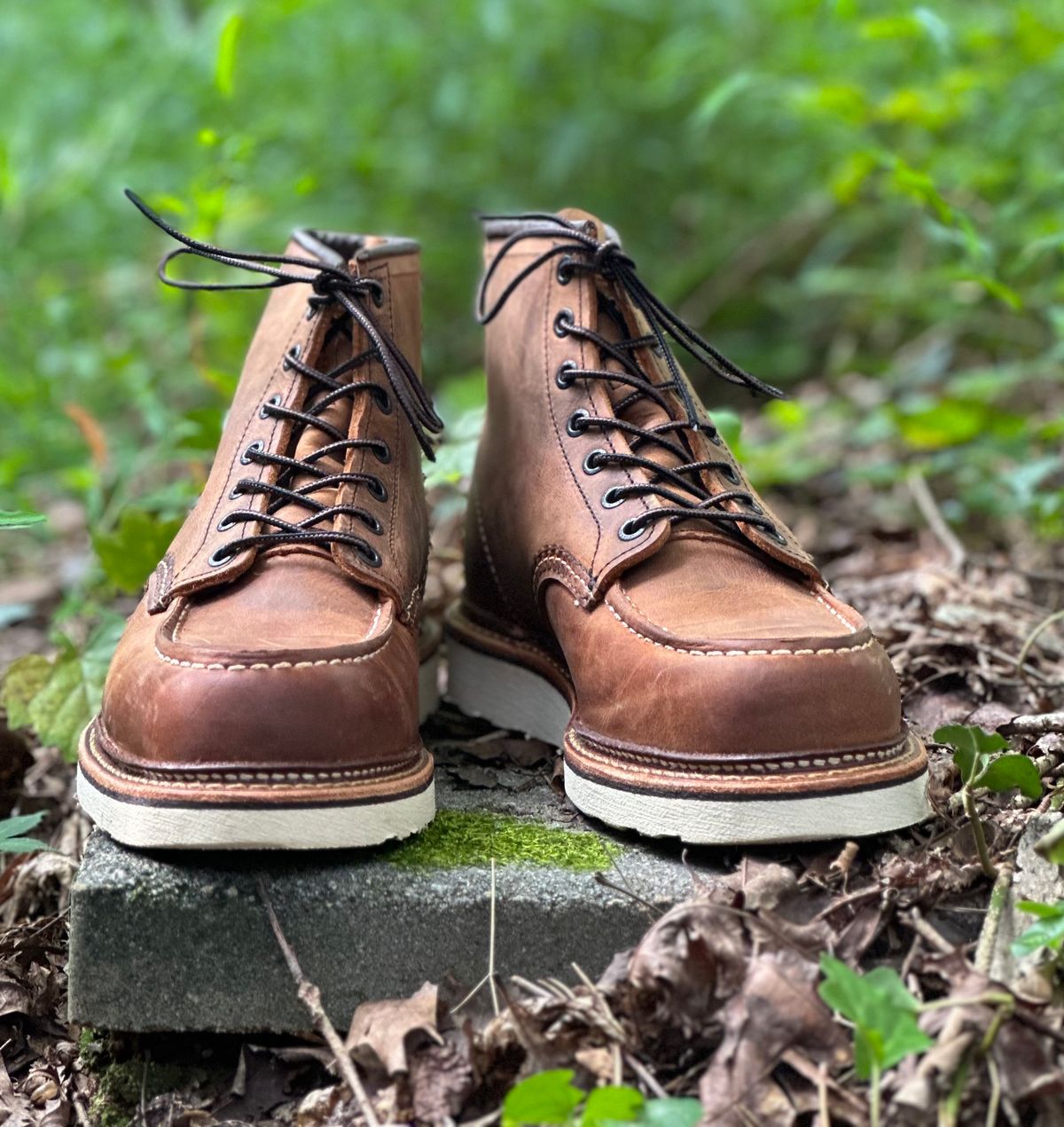 Photo by lee.goodson on October 1, 2023 of the Red Wing 6-Inch Classic Moc in S.B. Foot Copper Rough and Tough.