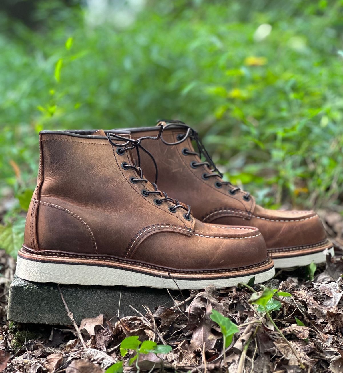 Photo by lee.goodson on October 1, 2023 of the Red Wing 6-Inch Classic Moc in S.B. Foot Copper Rough and Tough.