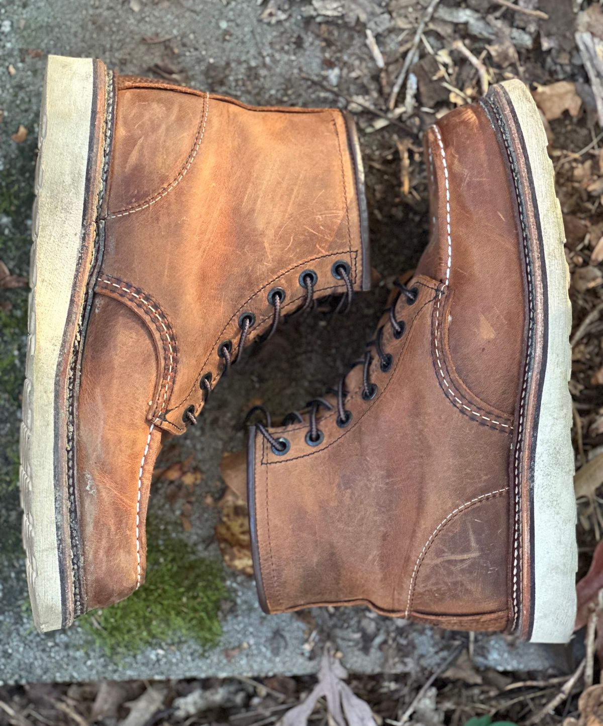Photo by lee.goodson on November 4, 2023 of the Red Wing 6-Inch Classic Moc in S.B. Foot Copper Rough and Tough.
