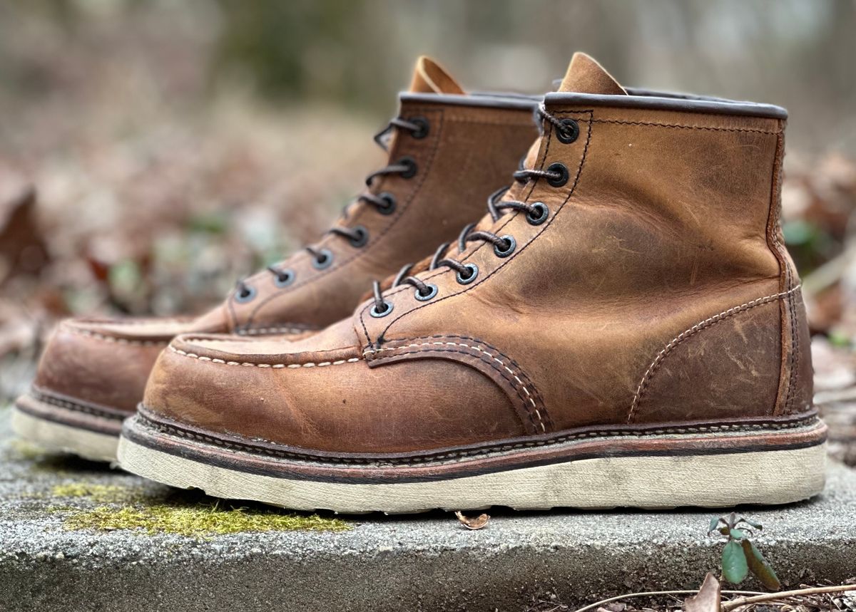 Photo by lee.goodson on February 4, 2024 of the Red Wing 6-Inch Classic Moc in S.B. Foot Copper Rough and Tough.
