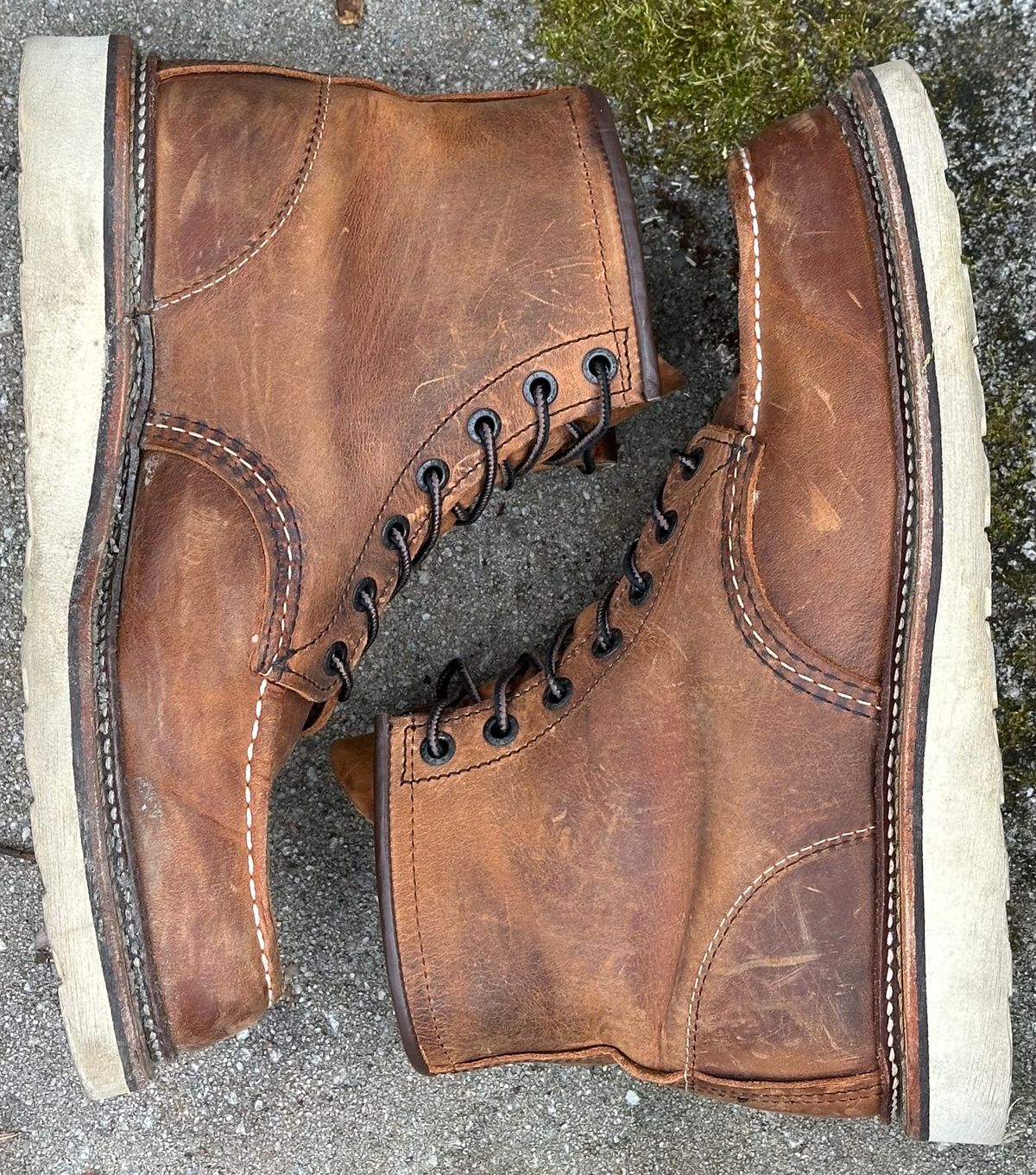 Photo by lee.goodson on February 4, 2024 of the Red Wing 6-Inch Classic Moc in S.B. Foot Copper Rough and Tough.