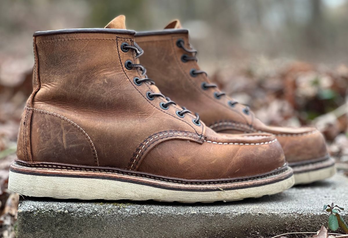 Photo by lee.goodson on February 4, 2024 of the Red Wing 6-Inch Classic Moc in S.B. Foot Copper Rough and Tough.